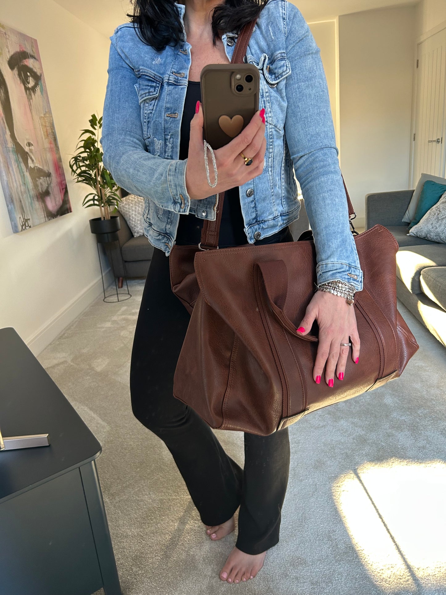 Brooklyn Large Soft Leather-Look Holdall