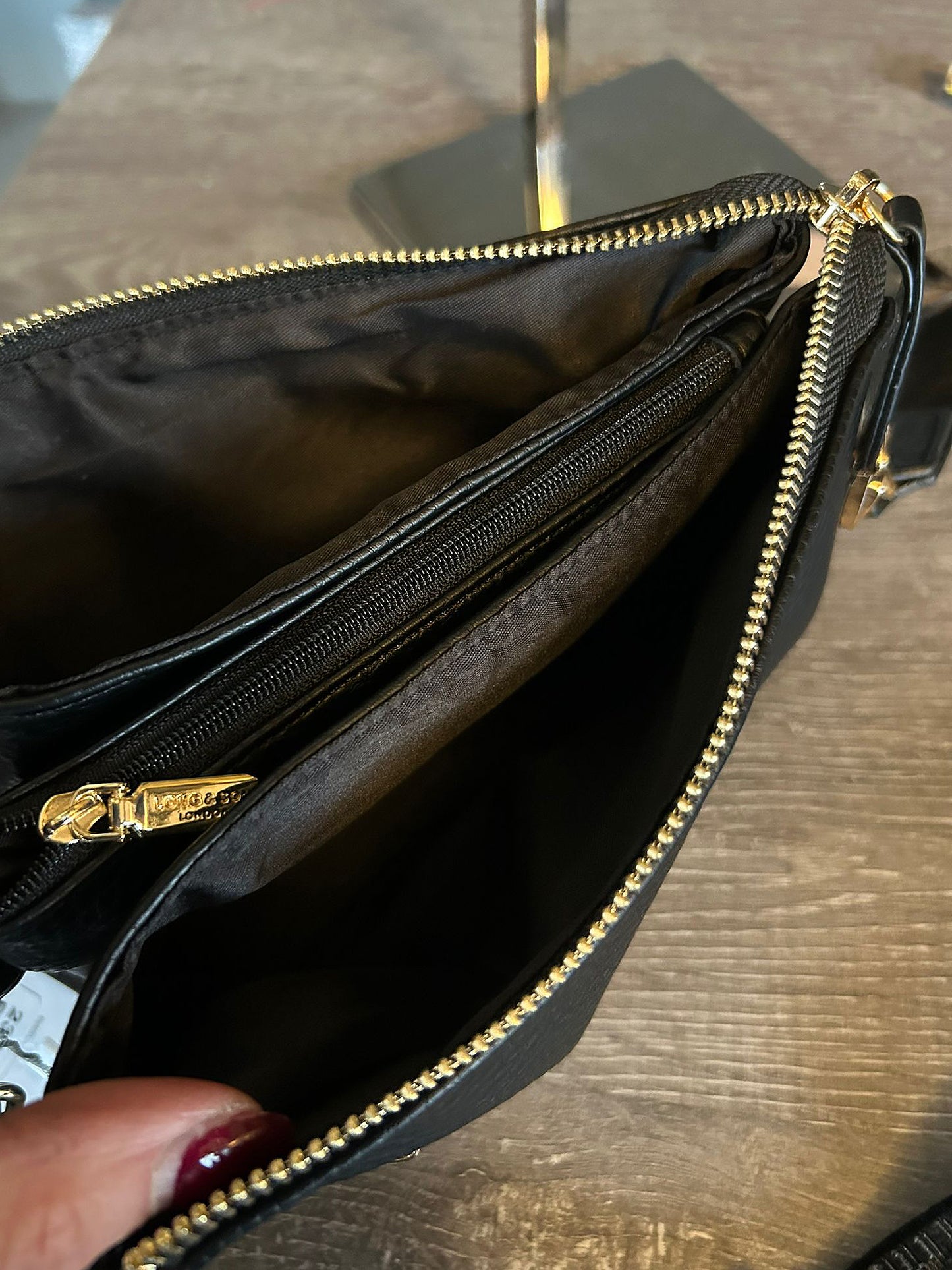 Amy - Soft small clutch / crossbody bag - Black