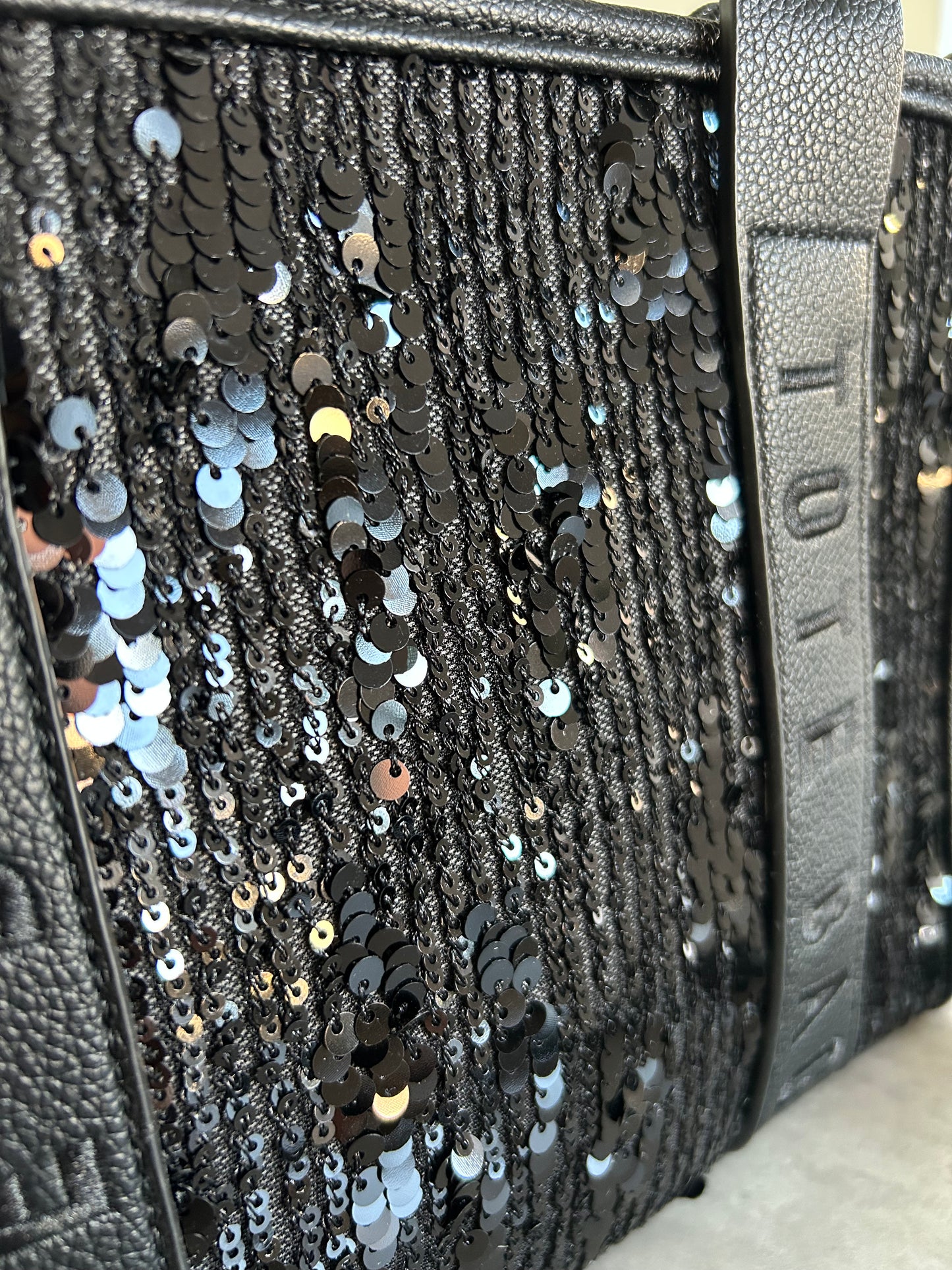 Roxy - Black Medium Sparkly Tote Bag