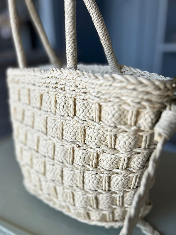 Martina - Woven Basket Bag, Medium