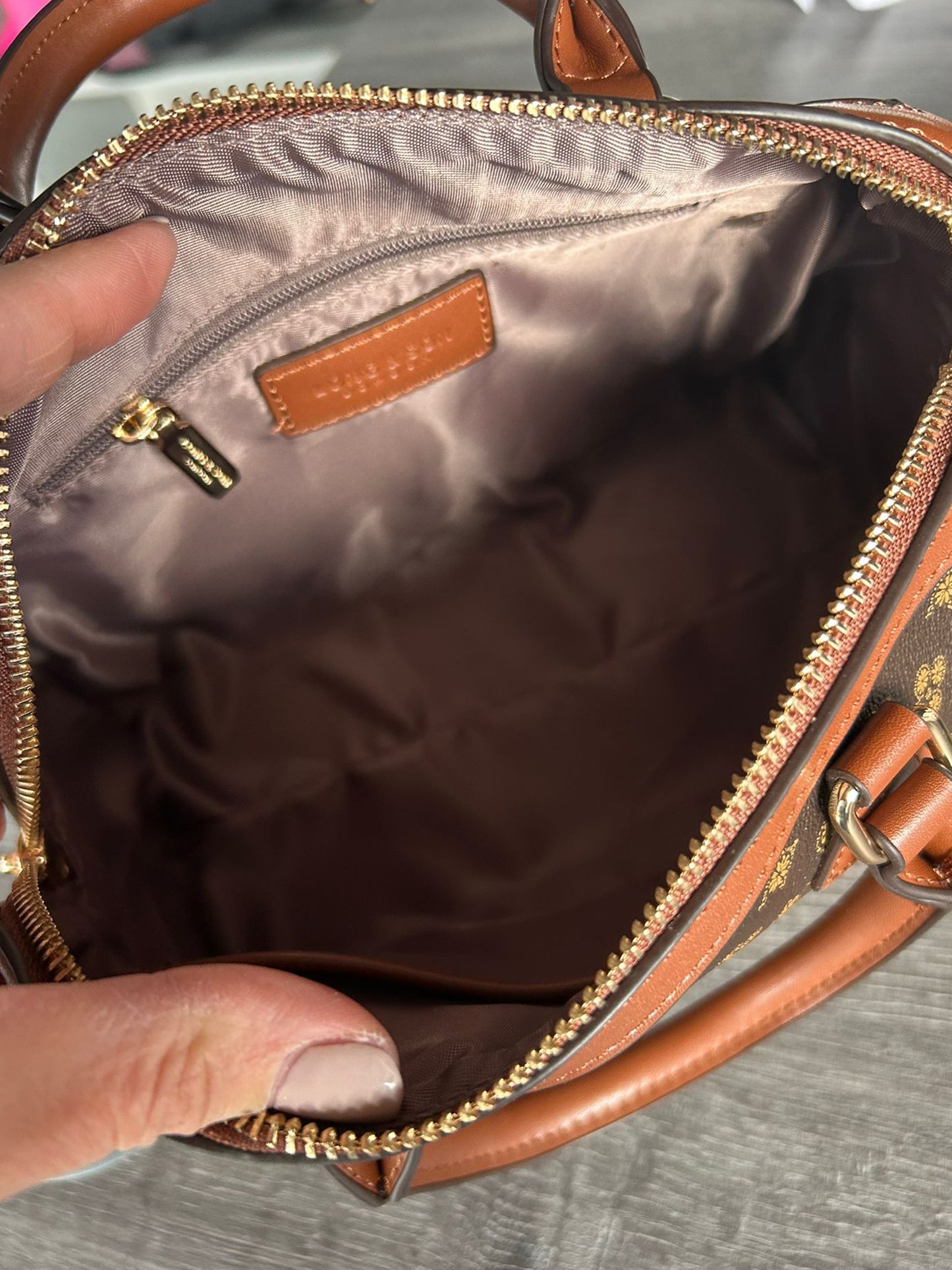 Maxine - Faux Leather Short Handle Bowling Bag