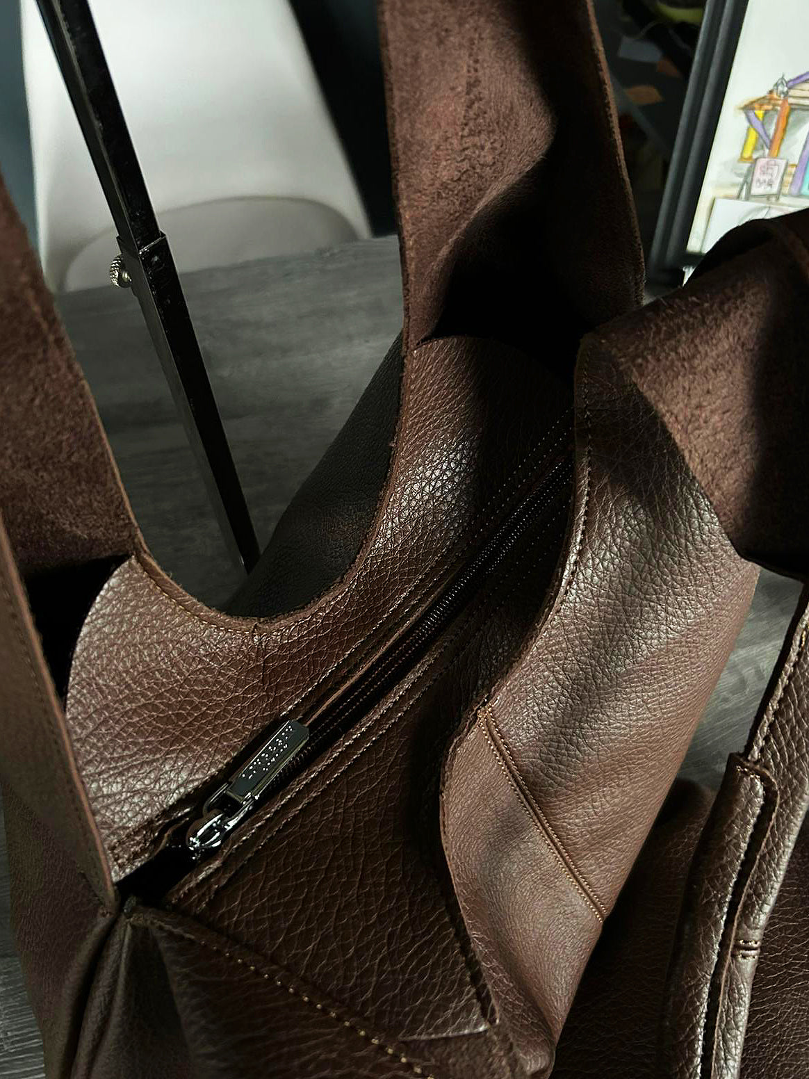 Sophia - Soft Slouch Shoulder Bag with Bag Insert