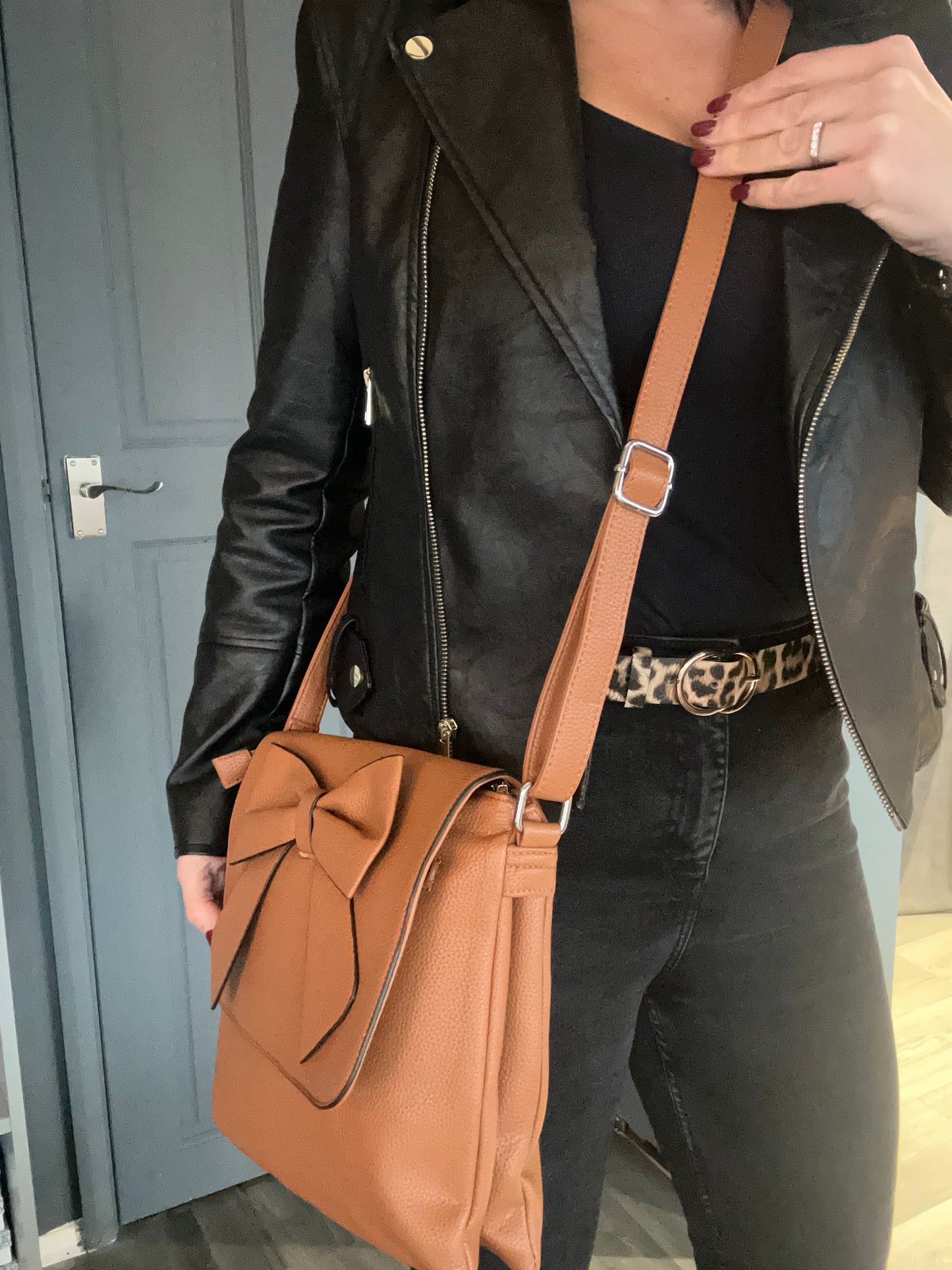 Candi - Blue crossbody flap-over bag