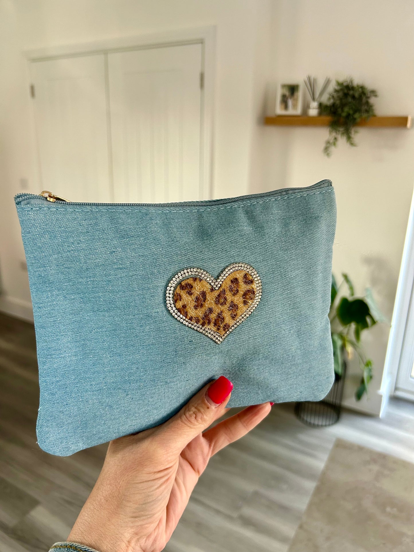 Demi - Denim small clutch bag