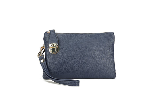 Sale - Amy 2 - Soft Small Clutch / Crossbody Bag Silver Clasp