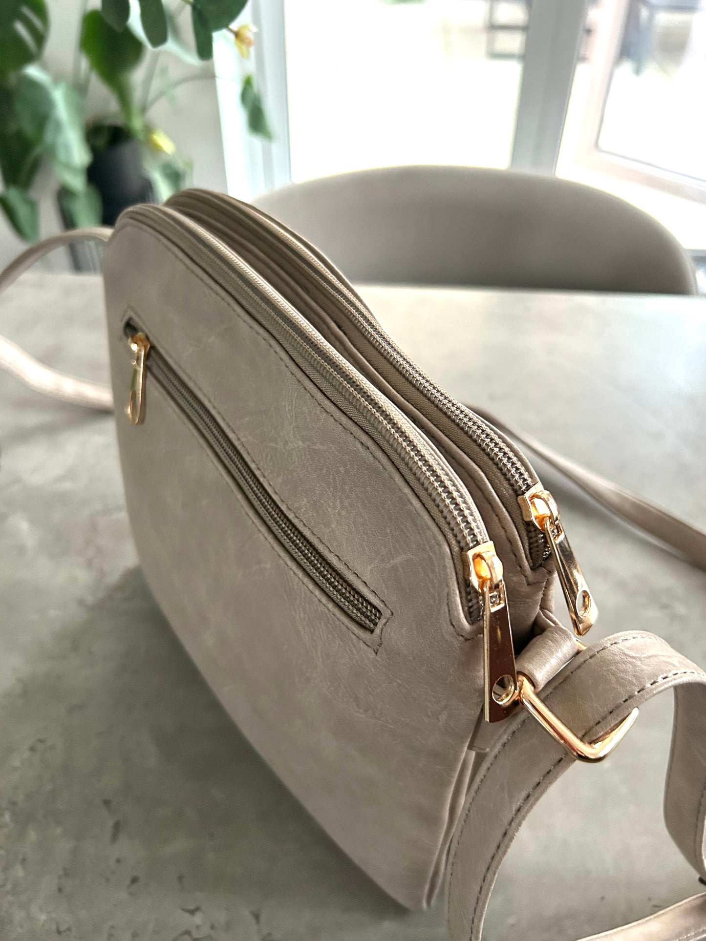 Annie ~ Nude Slim Crossbody Bag