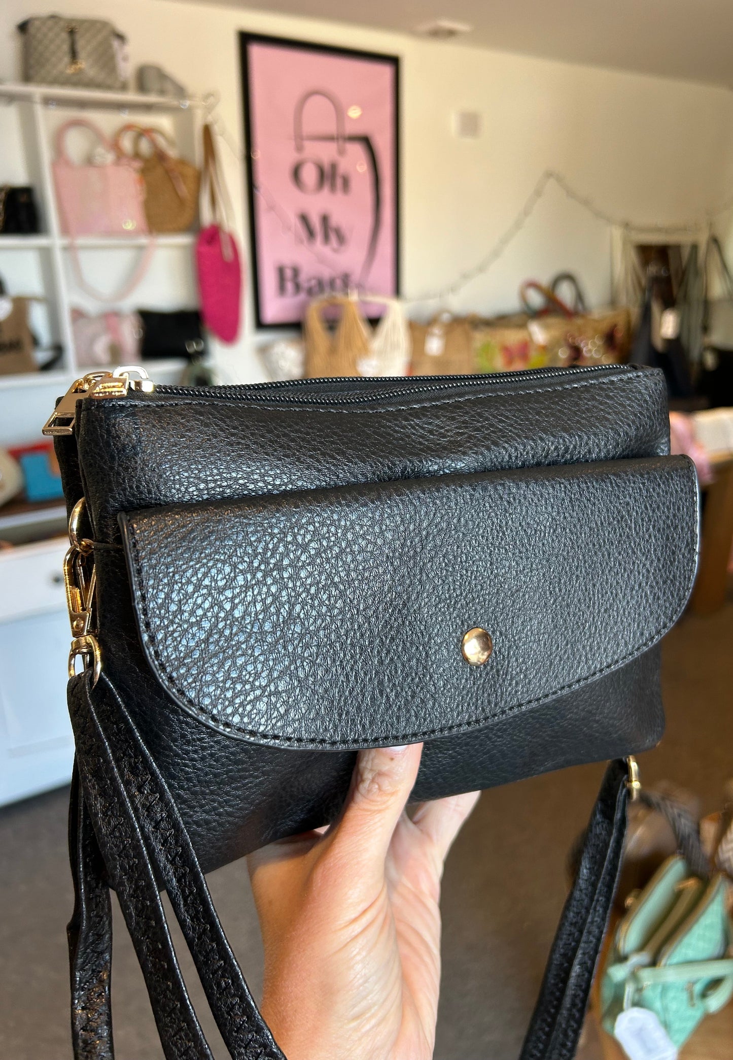 Jo-Jo - Leather-look clutch/crossbody bag