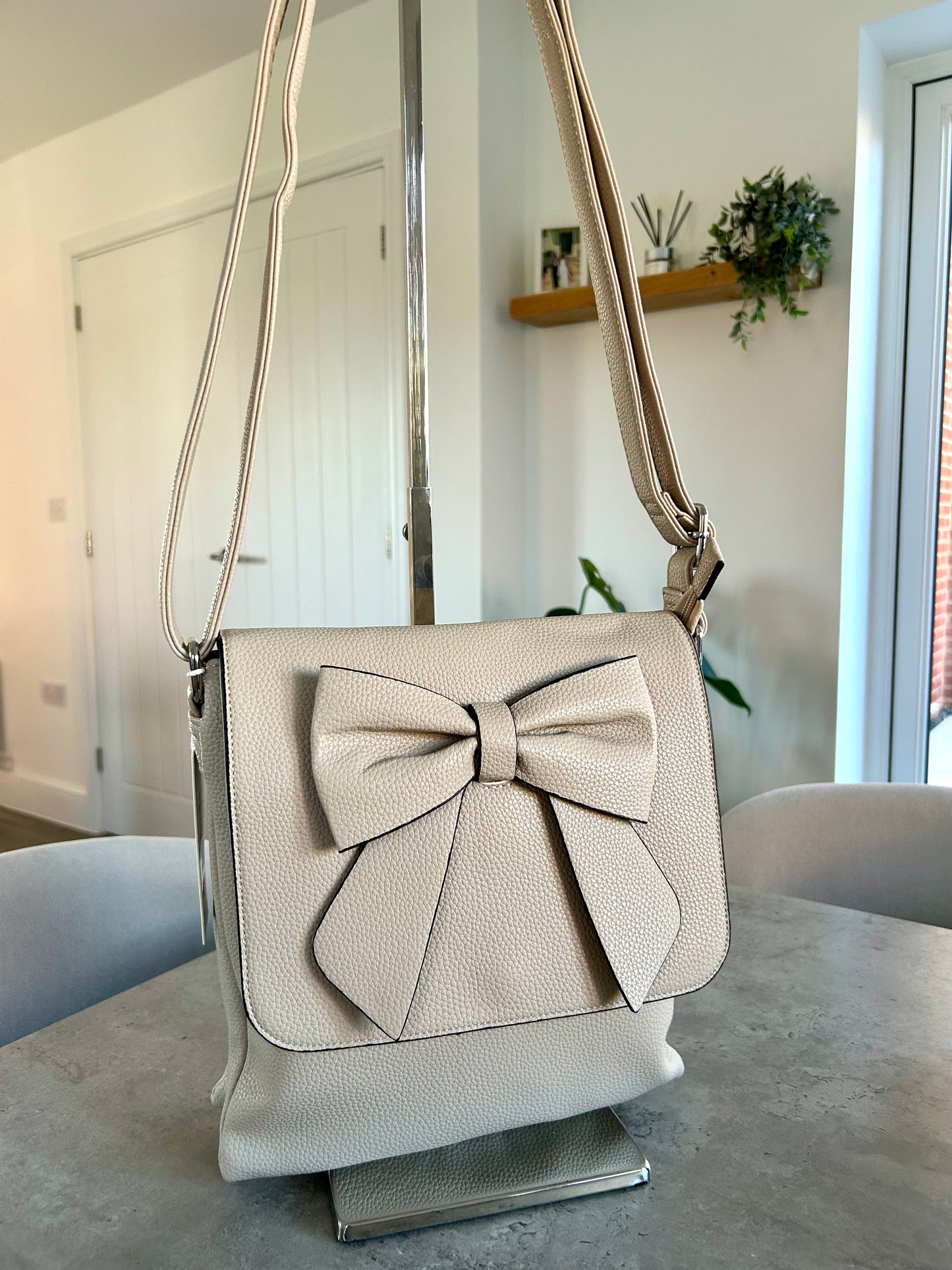 Candi - Blue crossbody flap-over bag