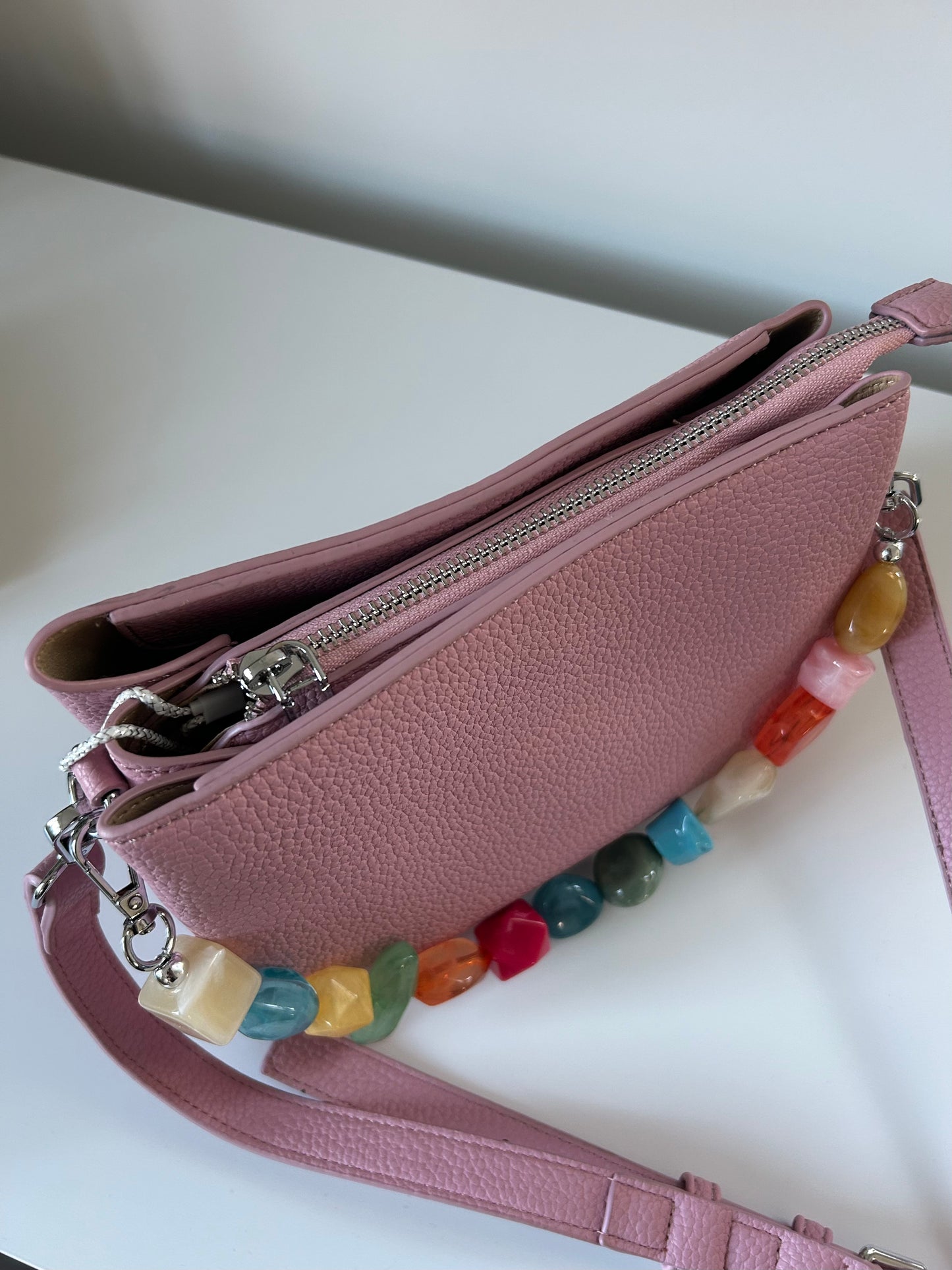 Connie - Small handbag with jewelled short strap