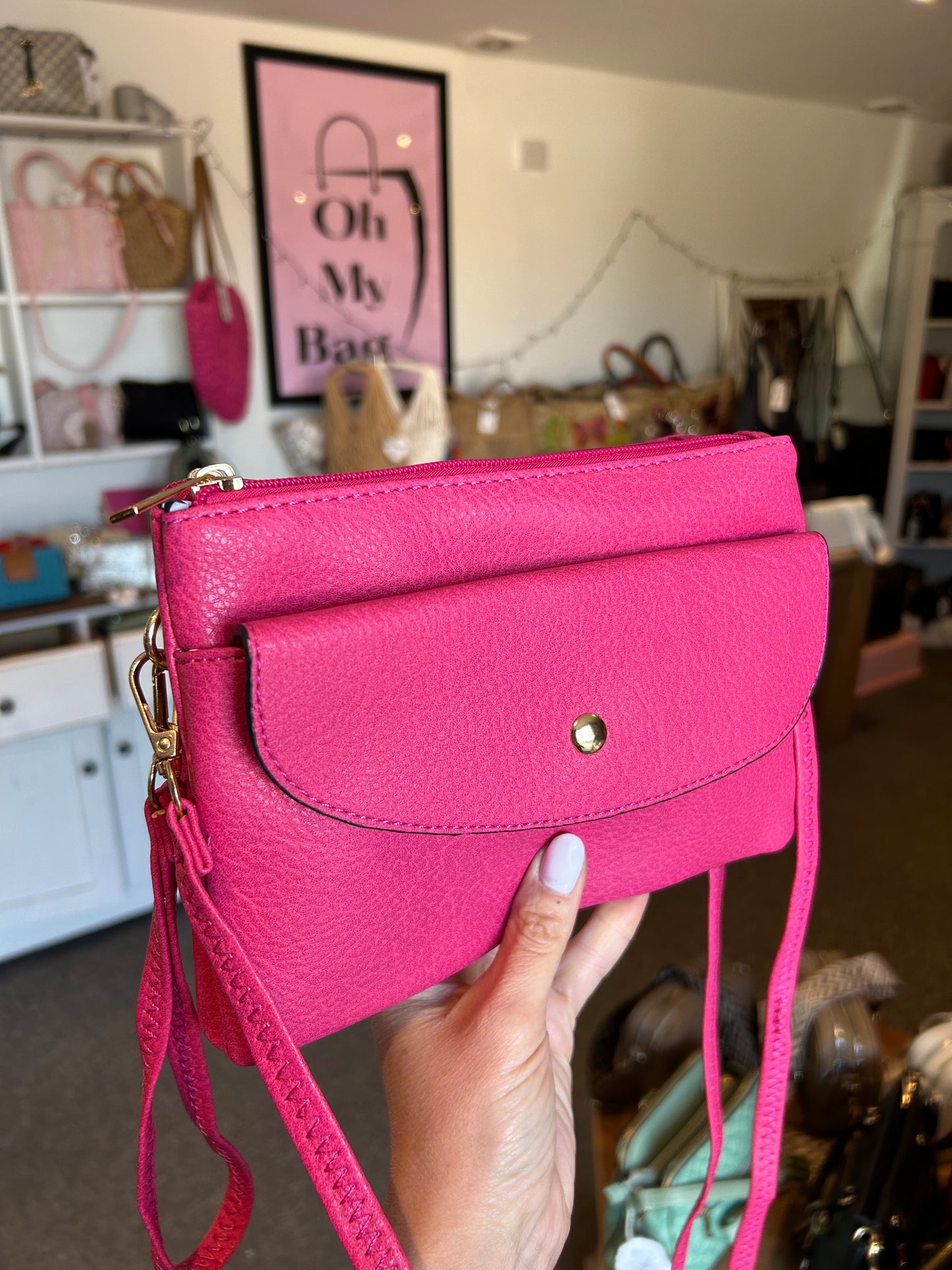 Jo-Jo - Leather-look clutch/crossbody bag