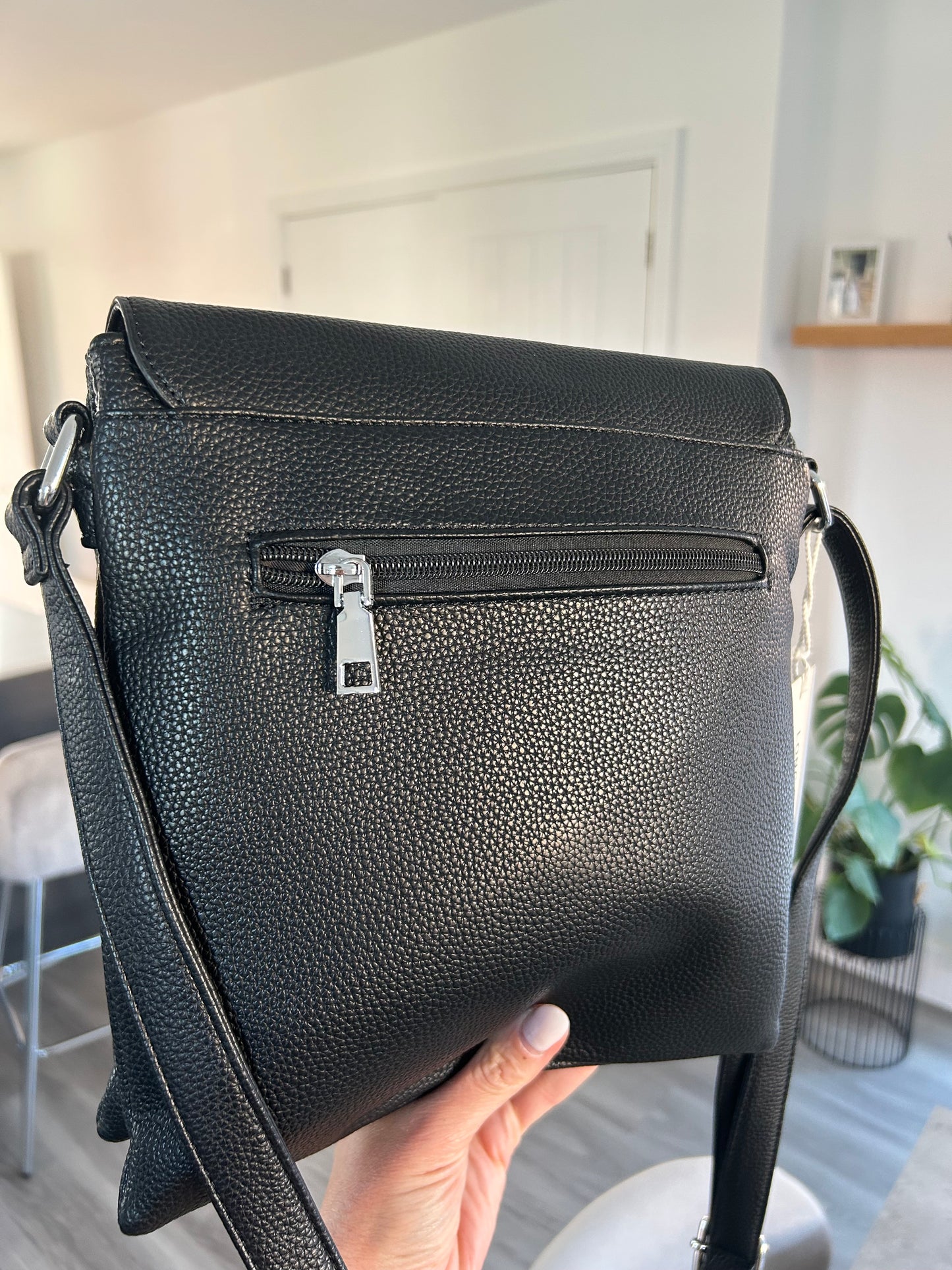 Candi - Blue crossbody flap-over bag