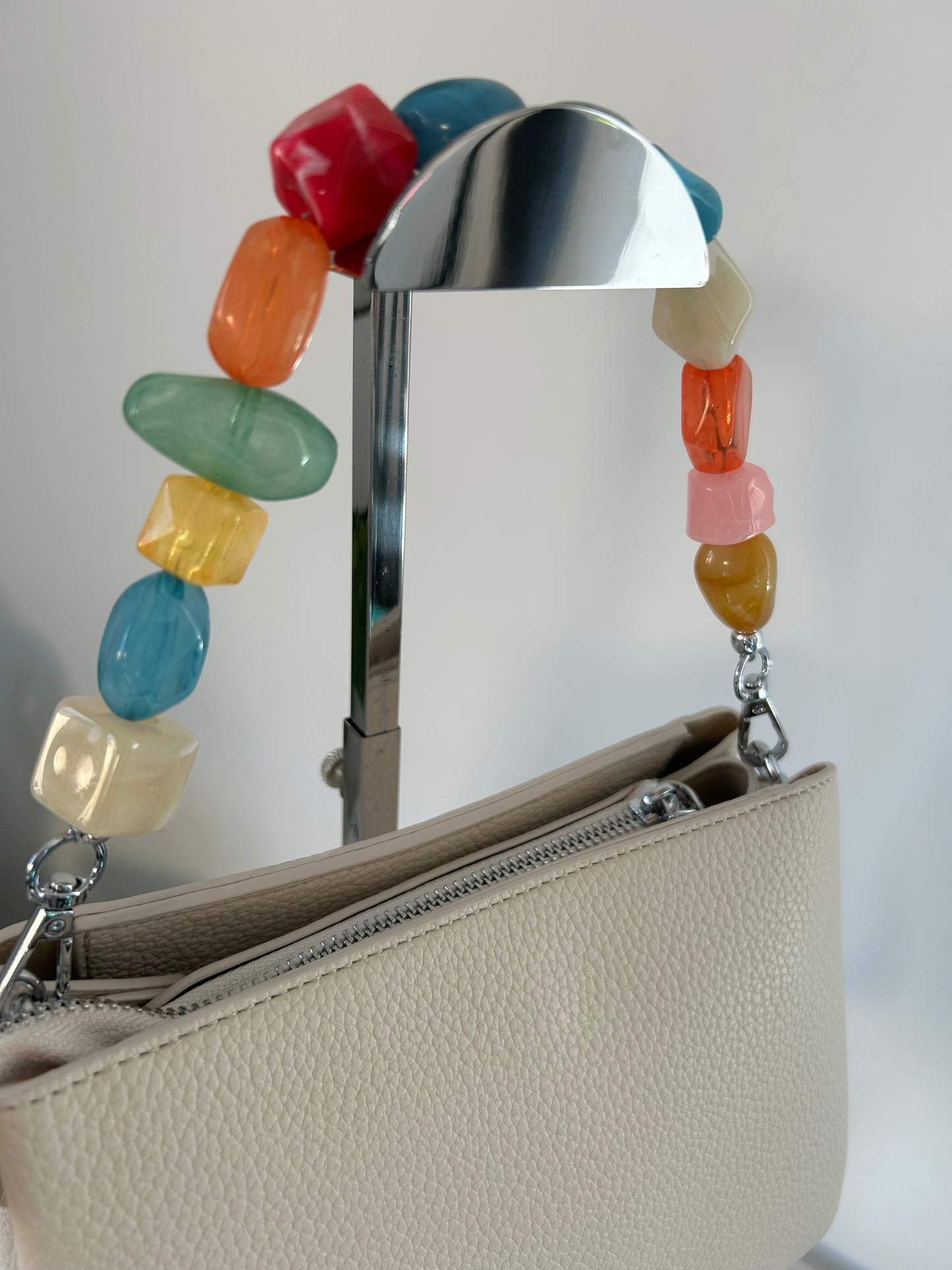 Connie - Small handbag with jewelled short strap