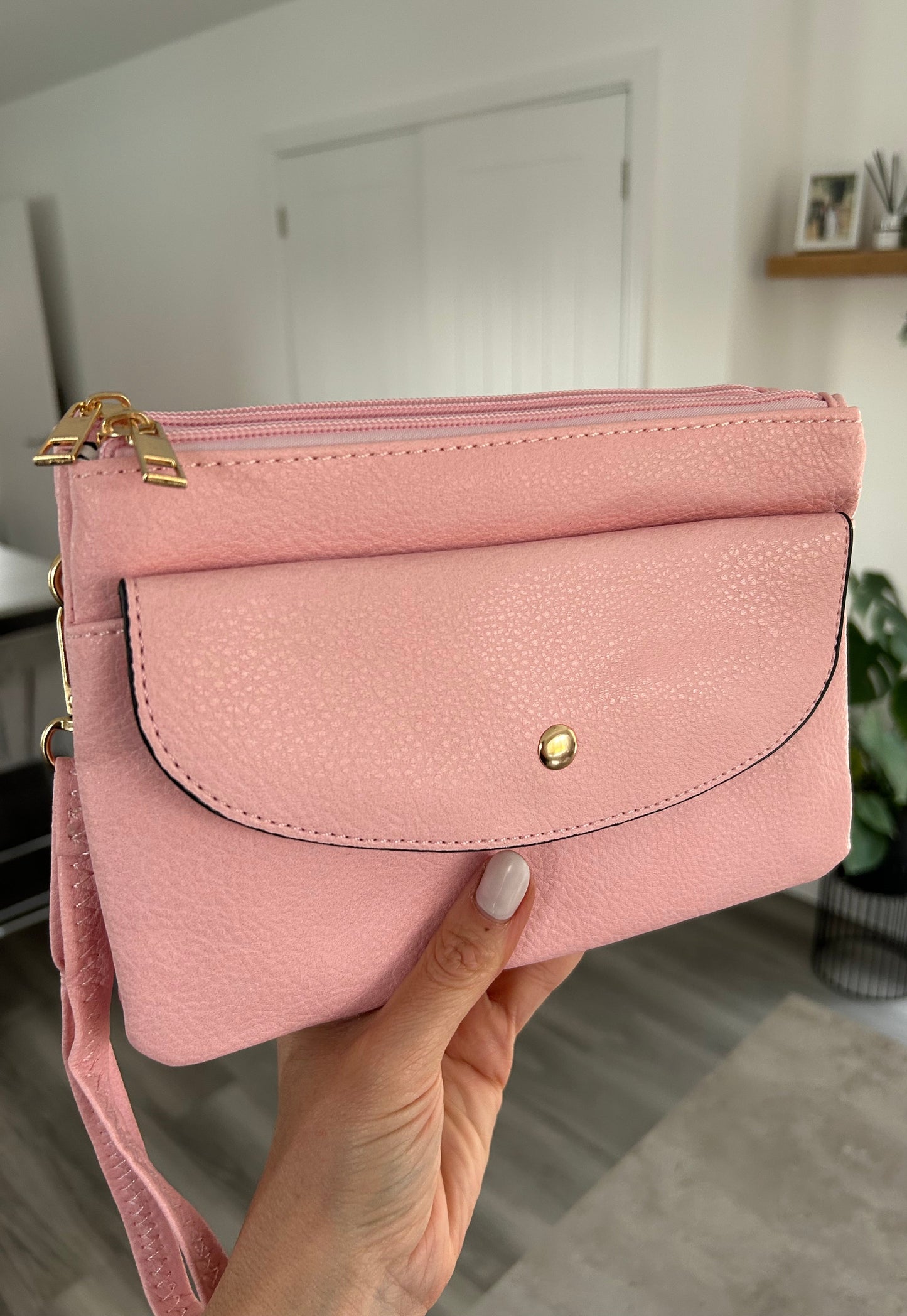 Jo-Jo - Leather-look clutch/crossbody bag