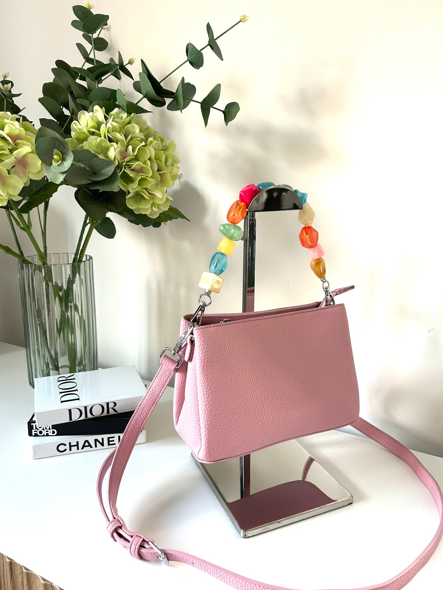 Connie - Small handbag with jewelled short strap