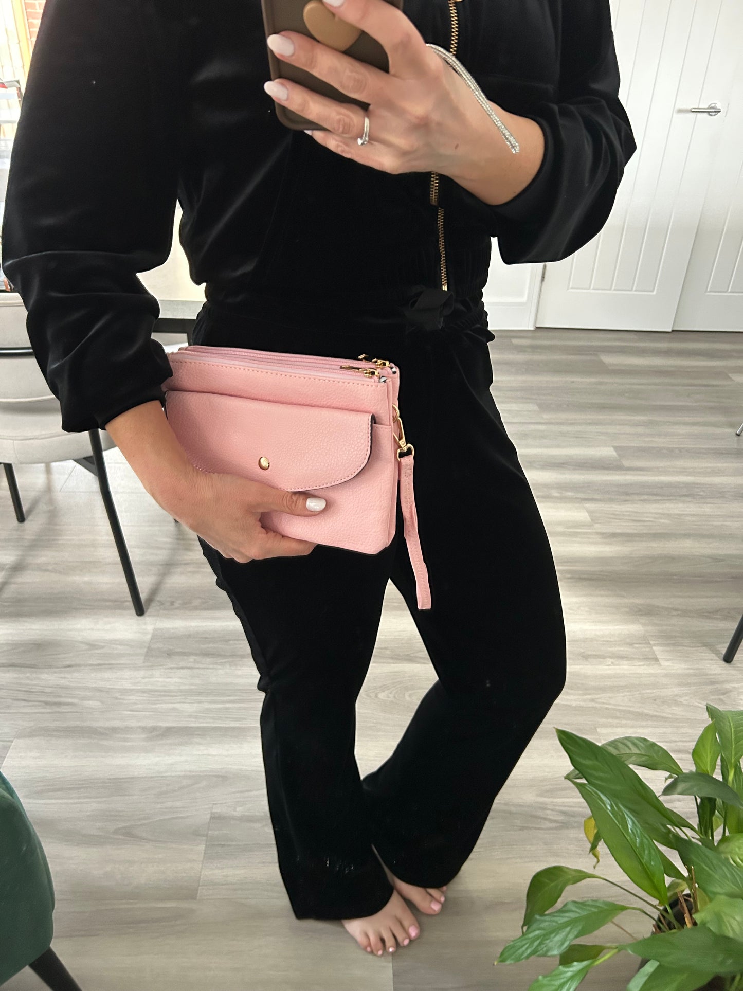 Jo-Jo - Leather-look clutch/crossbody bag