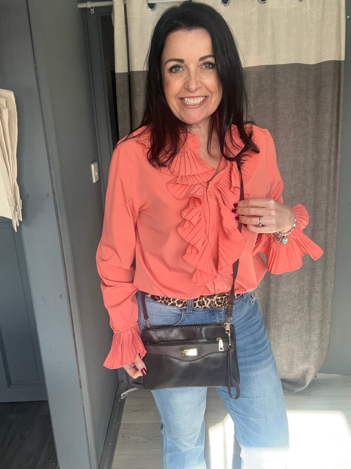 Zana - Faux Leather Small Snakeskin Effect Clutch / Crossbody Bag