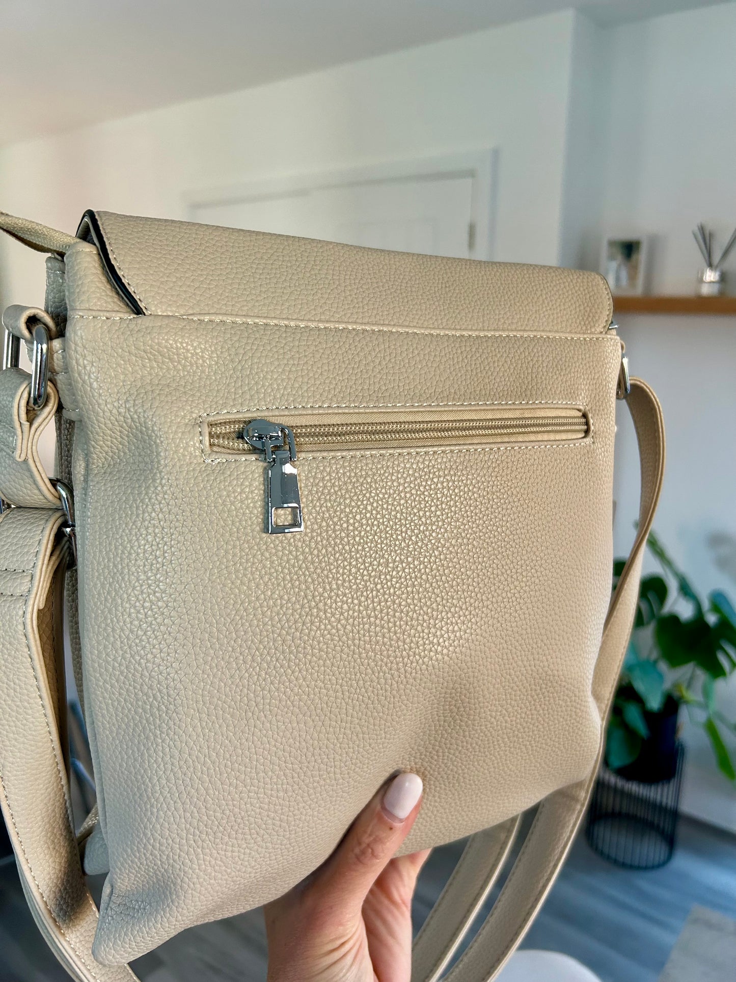 Candi - Blue crossbody flap-over bag