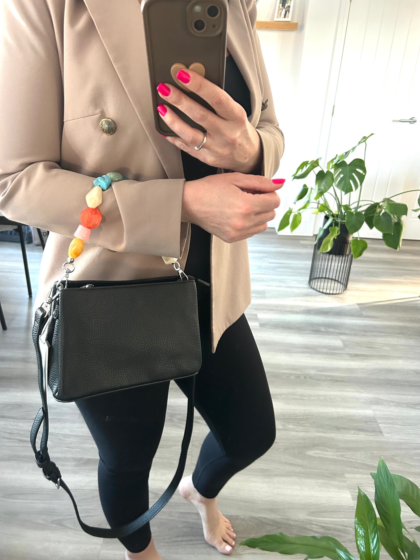 Connie - Small handbag with jewelled short strap