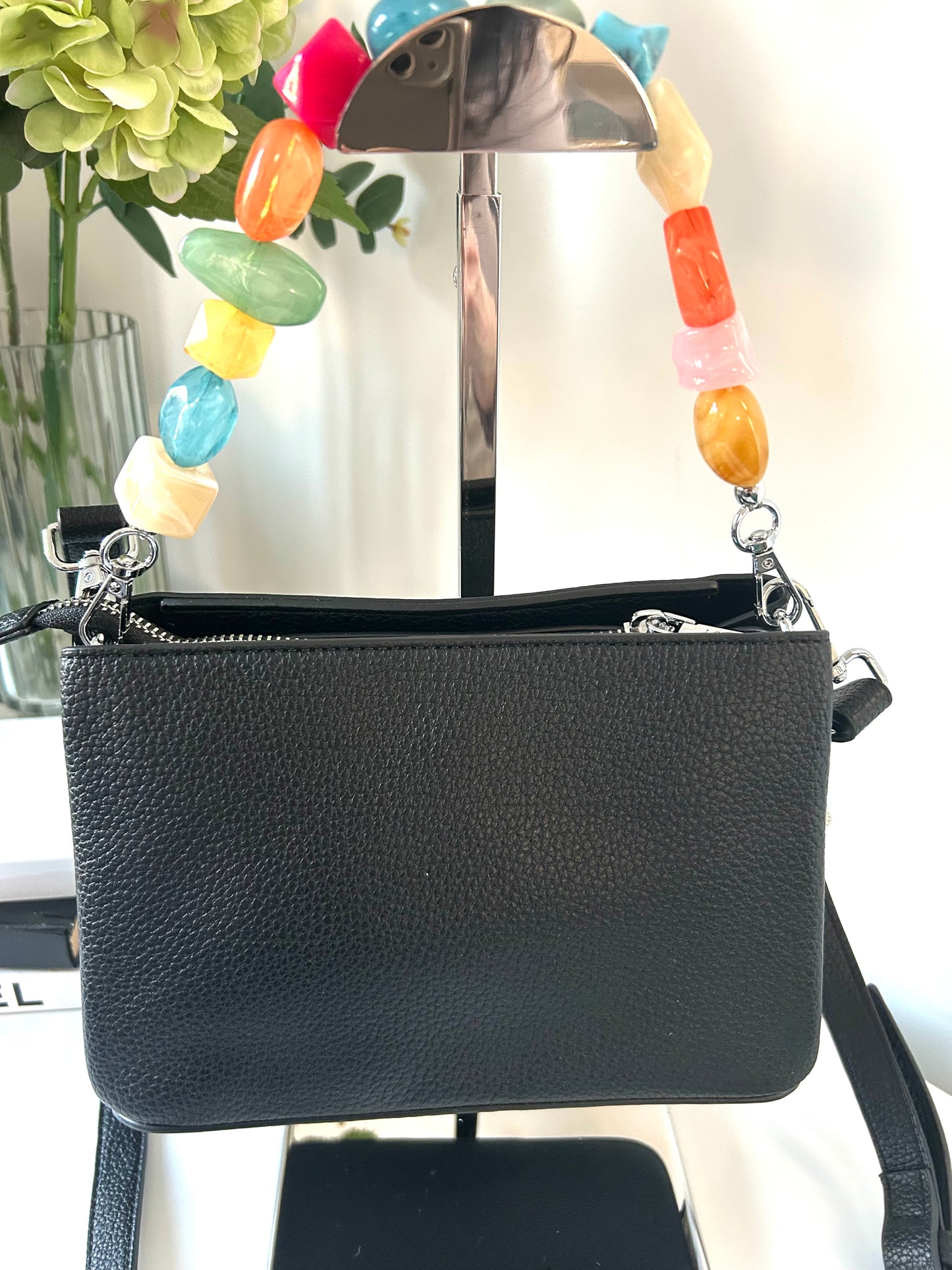 Connie - Small handbag with jewelled short strap