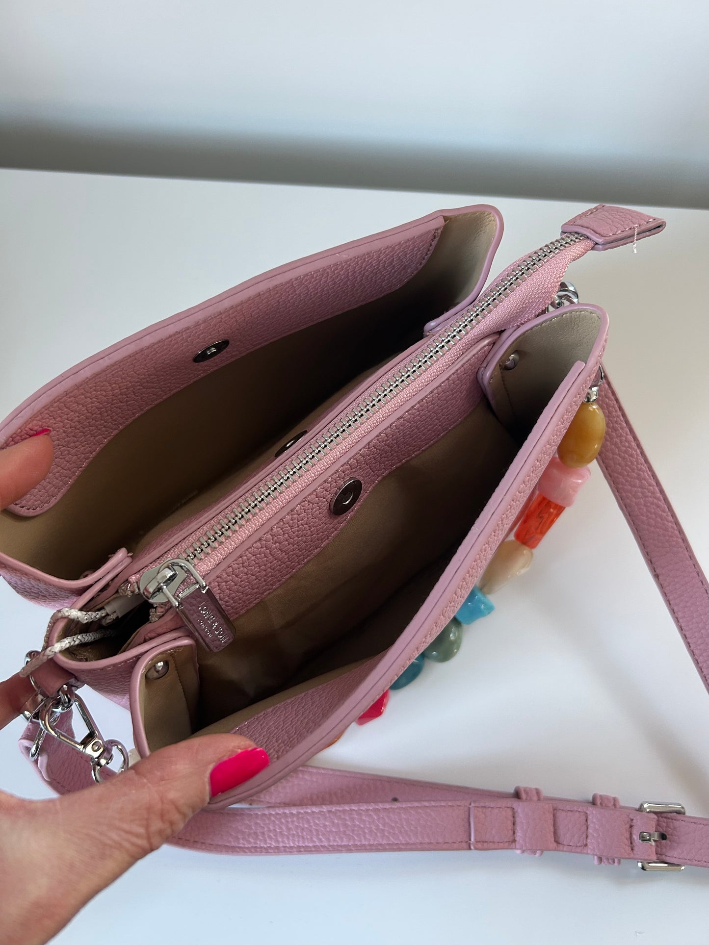 Connie - Small handbag with jewelled short strap