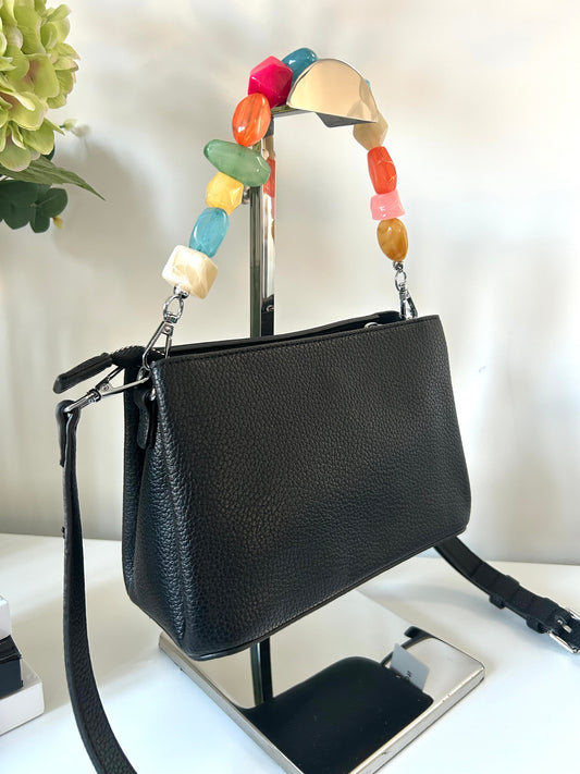 Connie - Small handbag with jewelled short strap