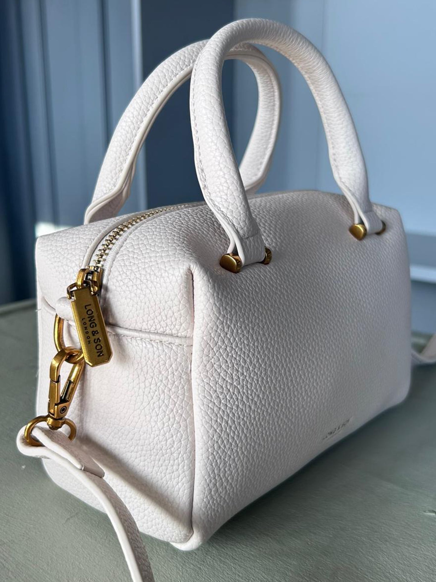 Adele - Faux Leather Small Bowling Bag