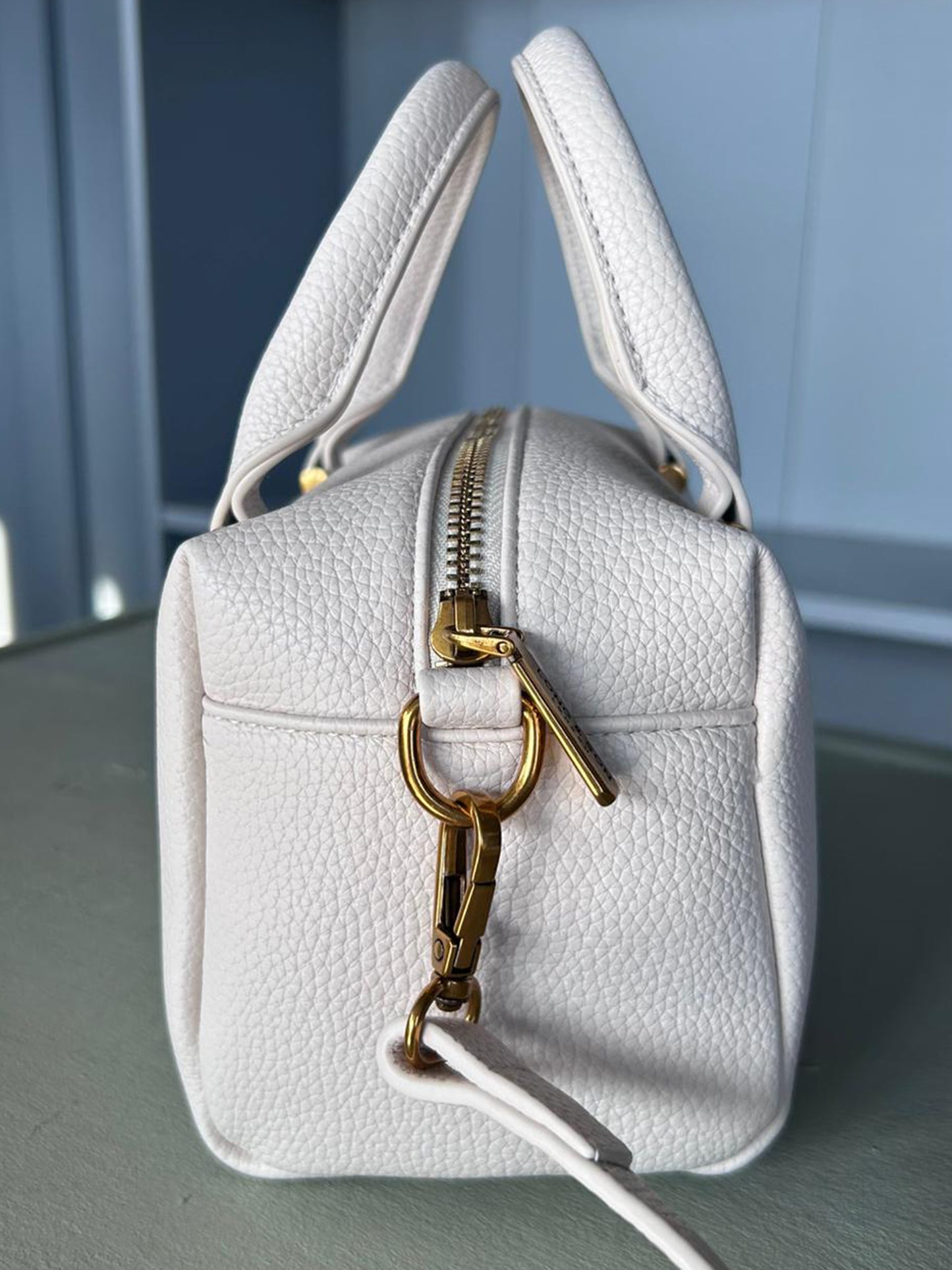Adele - Faux Leather Small Bowling Bag