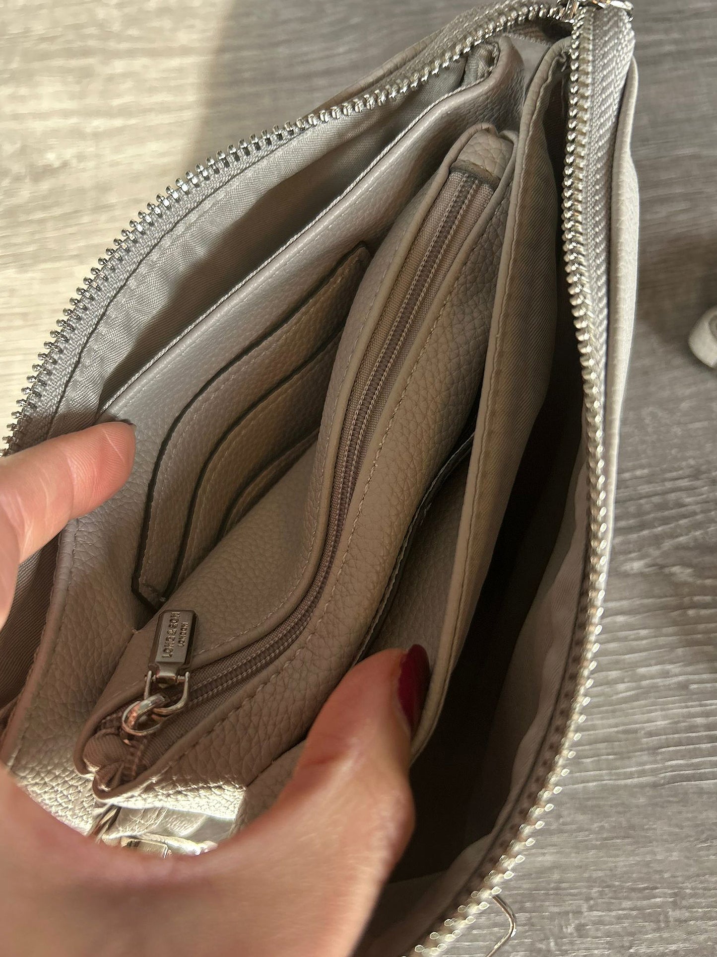 Alex - Small clutch / Crossbody Bag - Light Grey