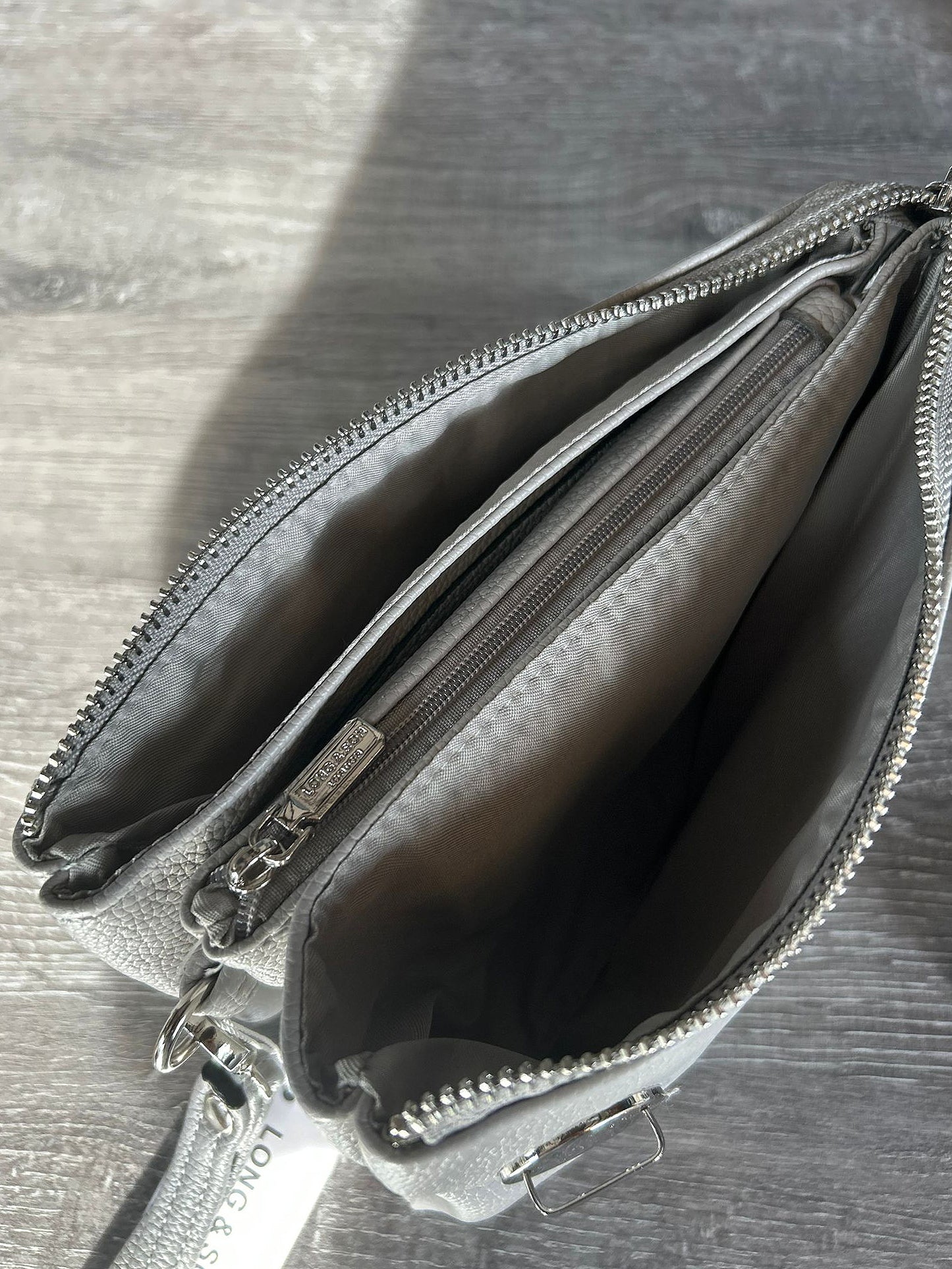 Alex - Small clutch / Crossbody Bag - Light Grey