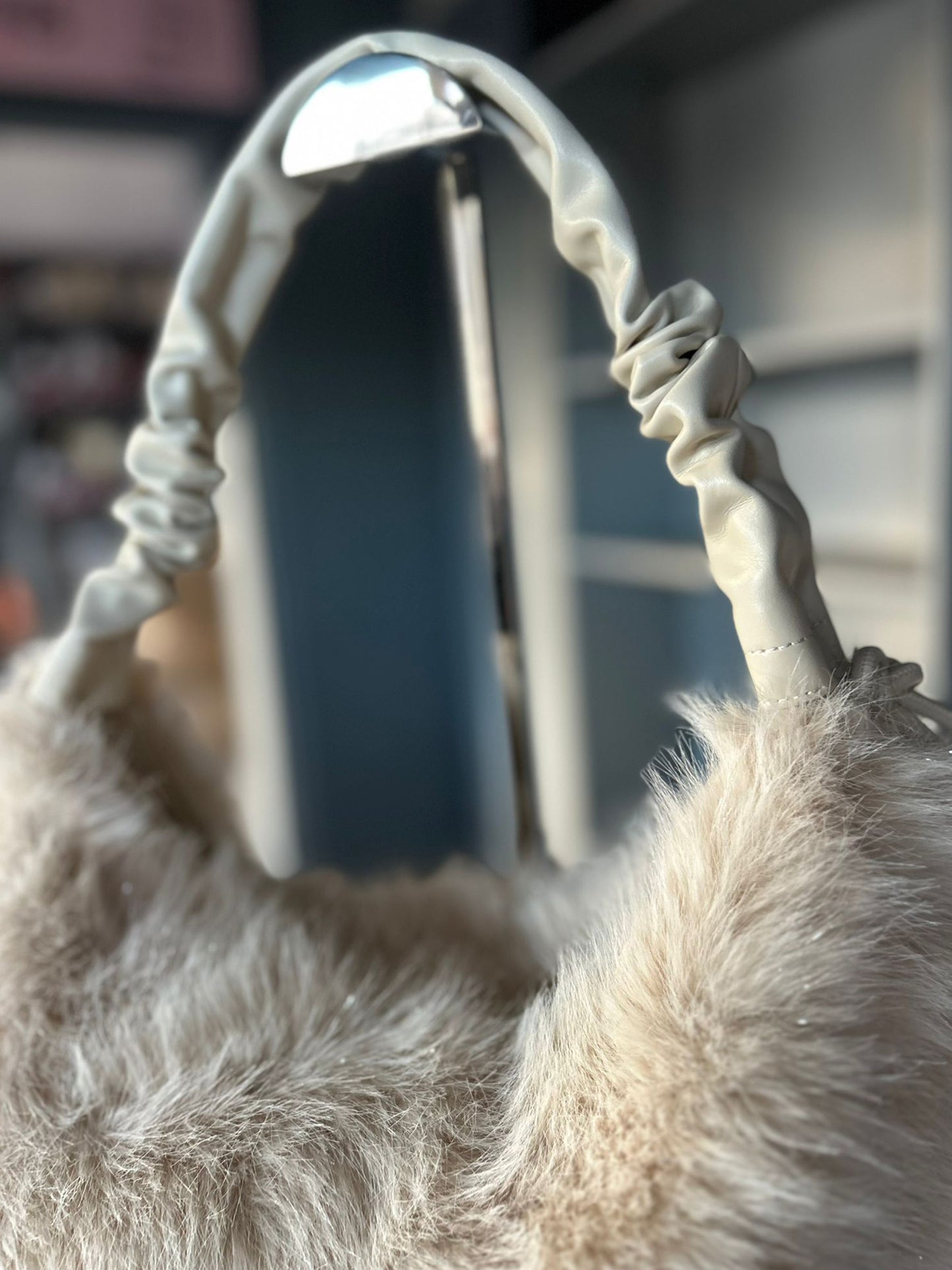 Angelica - Large Soft Faux Fur Bag