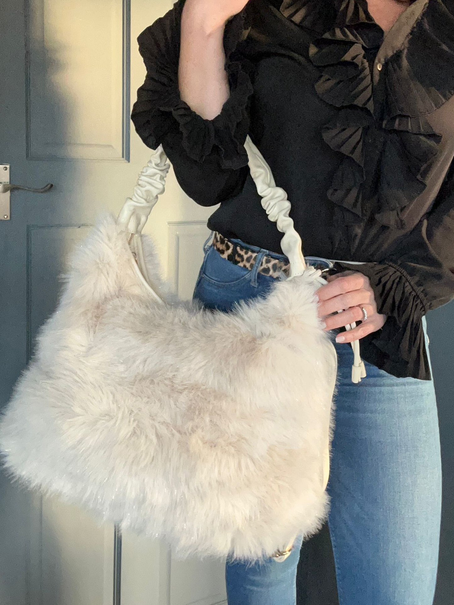 Angelica - Large Soft Faux Fur Bag