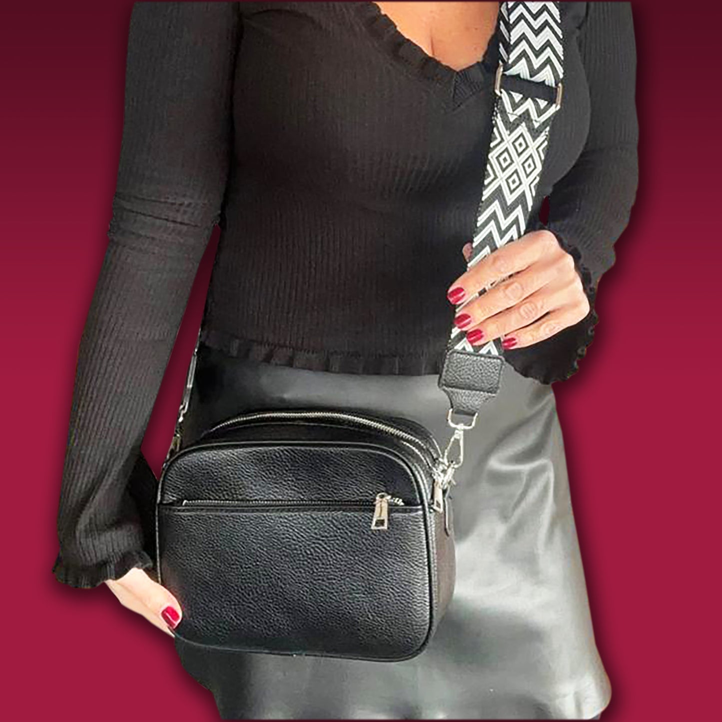 Anita - Aztec strap crossbody bag