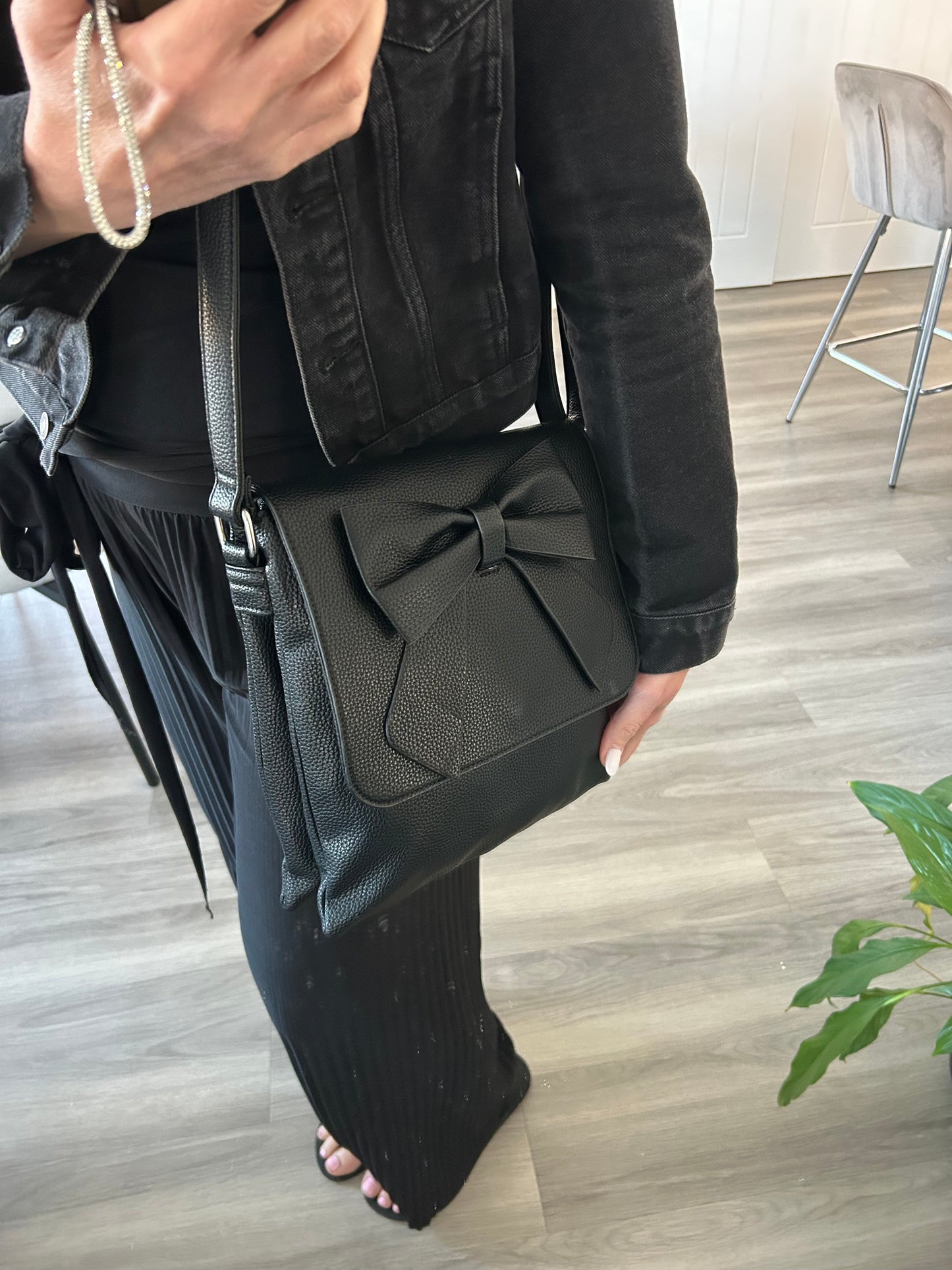 Candi - Blue crossbody flap-over bag