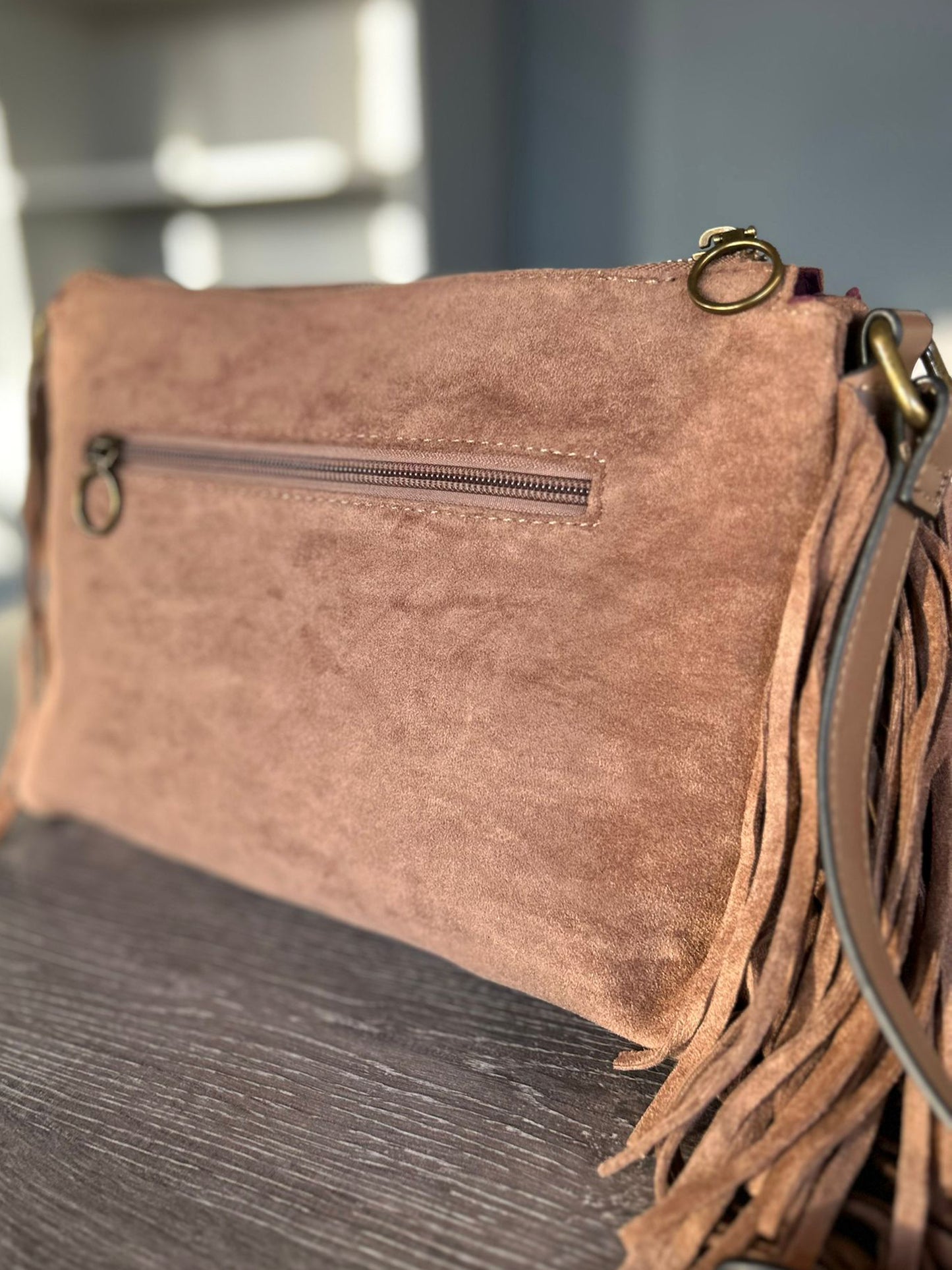 Beth - Tassle And Studs Soft Crossbody Bag