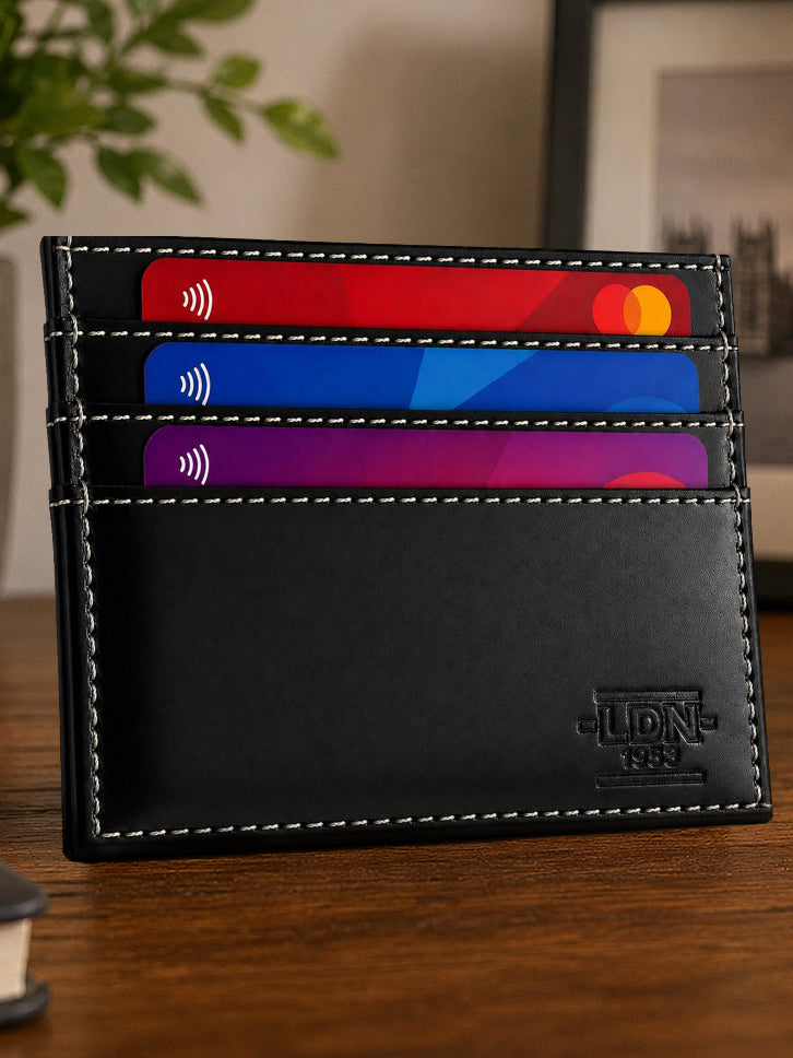 LDN Genuine Leather RFID Slim Card Holder