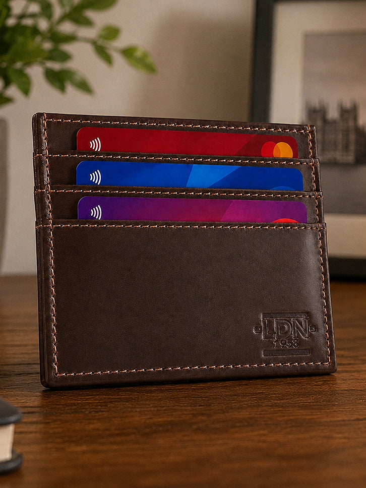 LDN Genuine Leather RFID Slim Card Holder