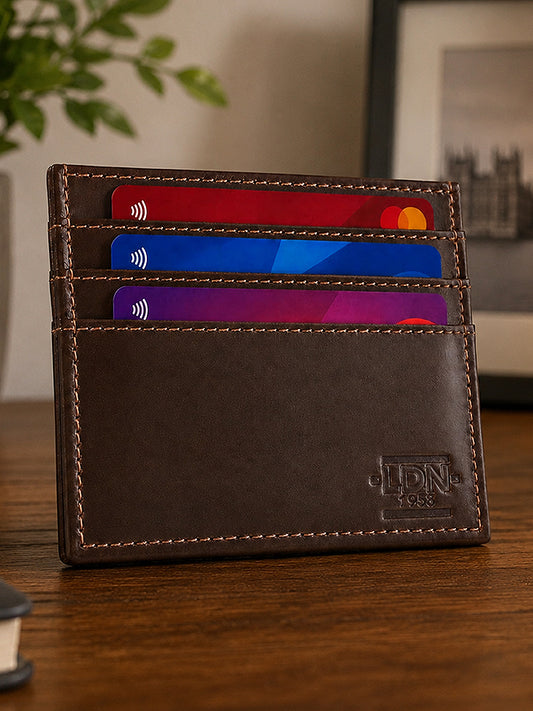 LDN Genuine Leather RFID Slim Card Holder