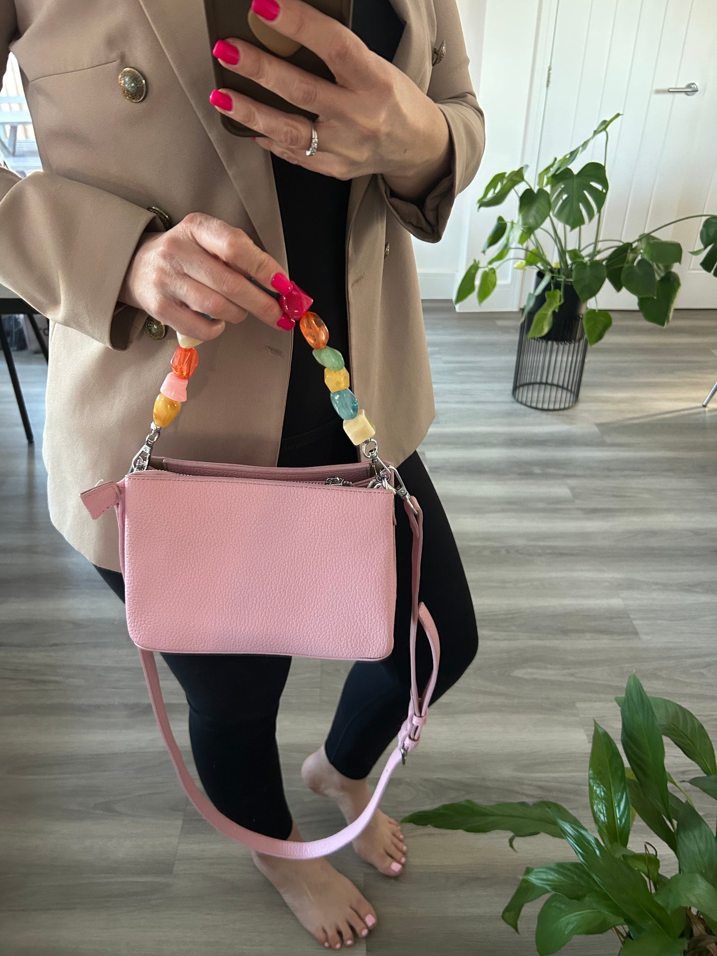 Connie - Small handbag with jewelled short strap