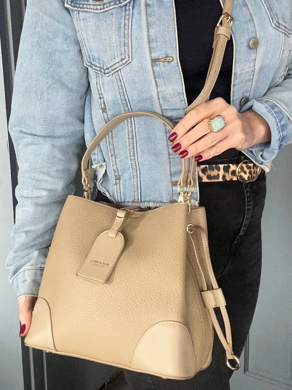 Caitlin - Faux leather crossbody bag