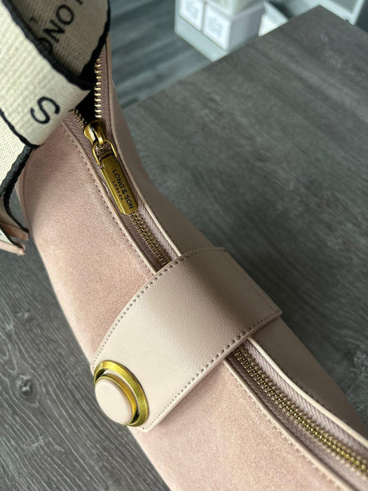 Carrie - Faux Leather and Swede Shoulder Bag