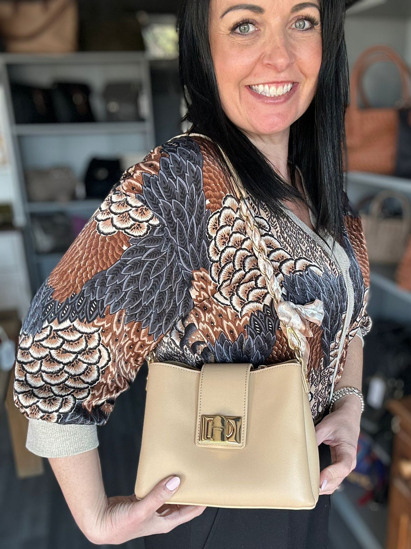 Catherine - Small Faux Leather Shoulder Bag