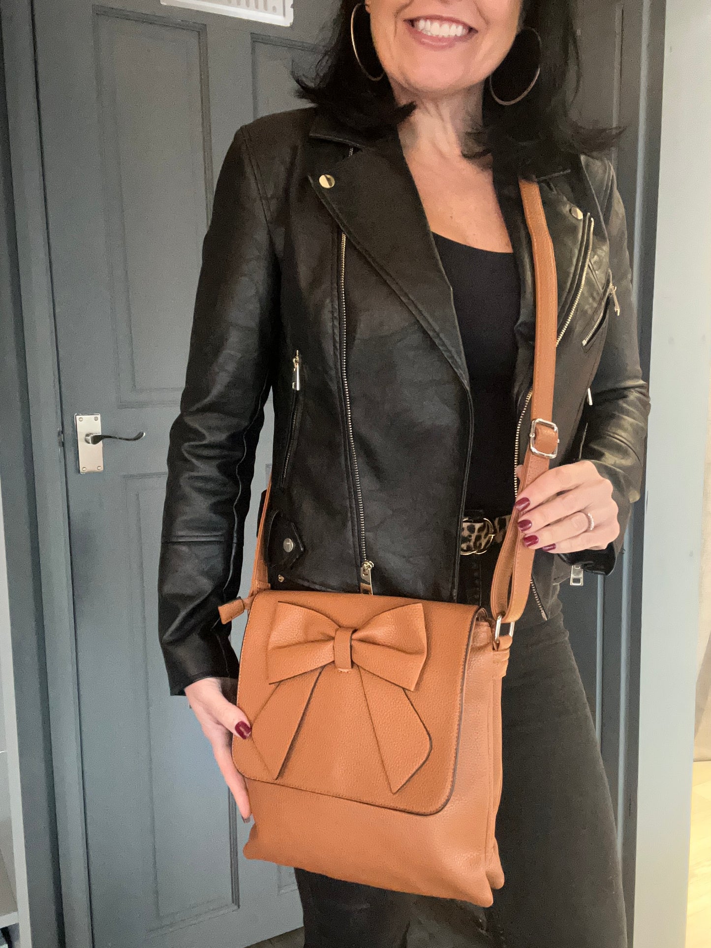 Candi - Blue crossbody flap-over bag