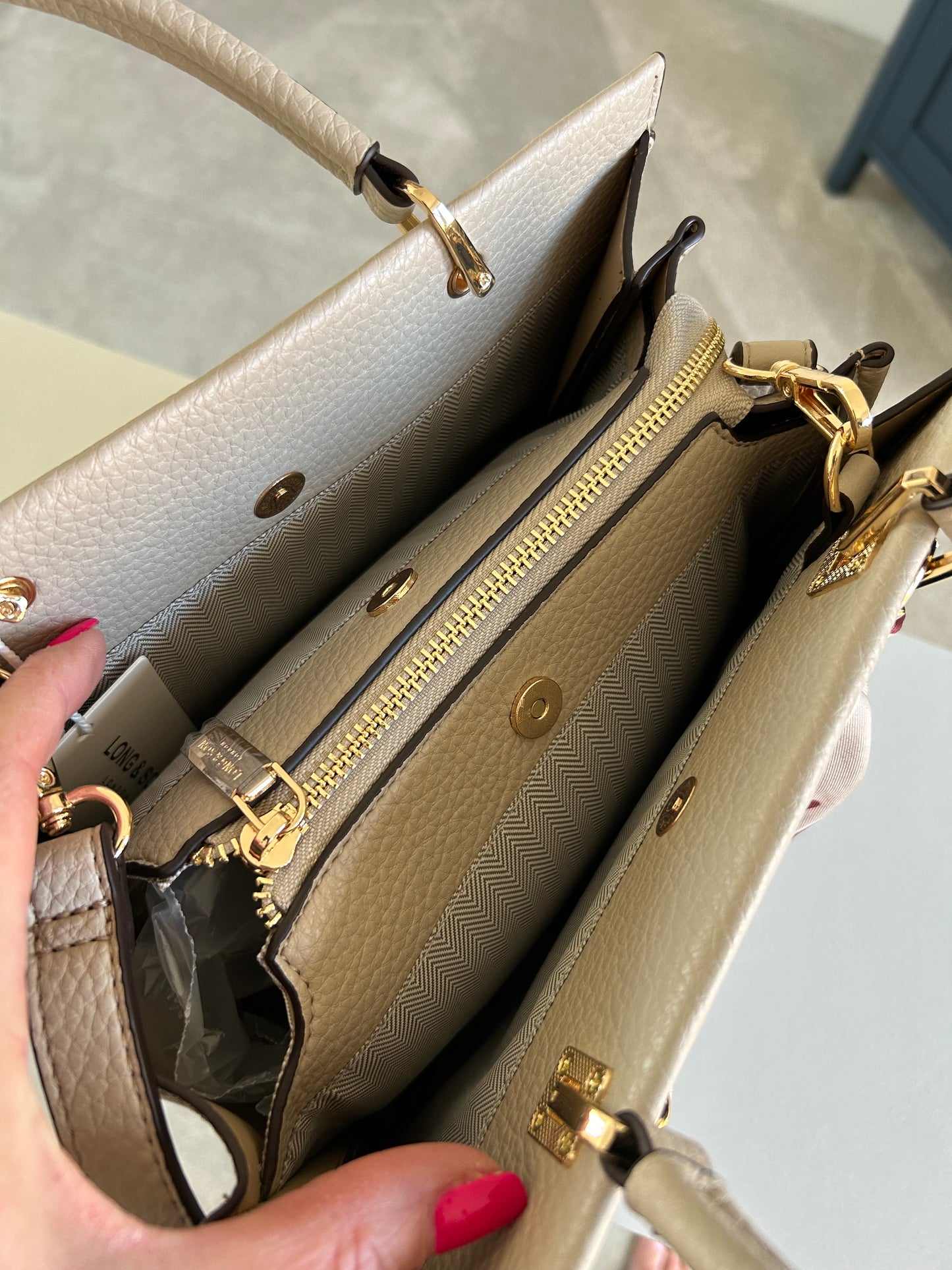 Charlotte - Handbag with chain & scarf detail