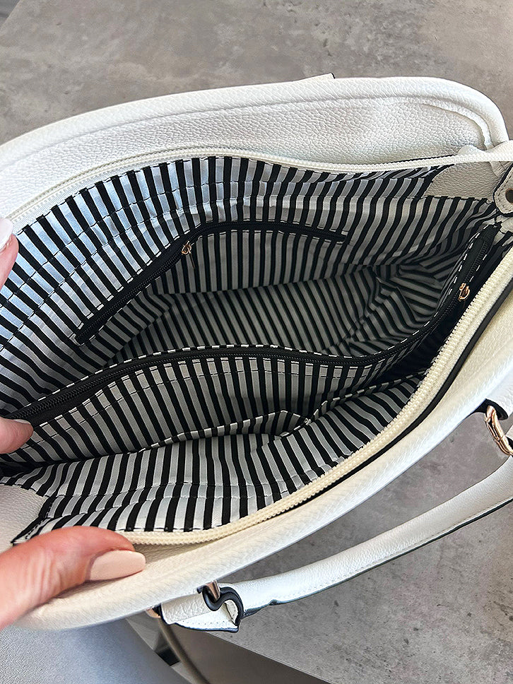 Cherry - Faux Leather Large Handbag