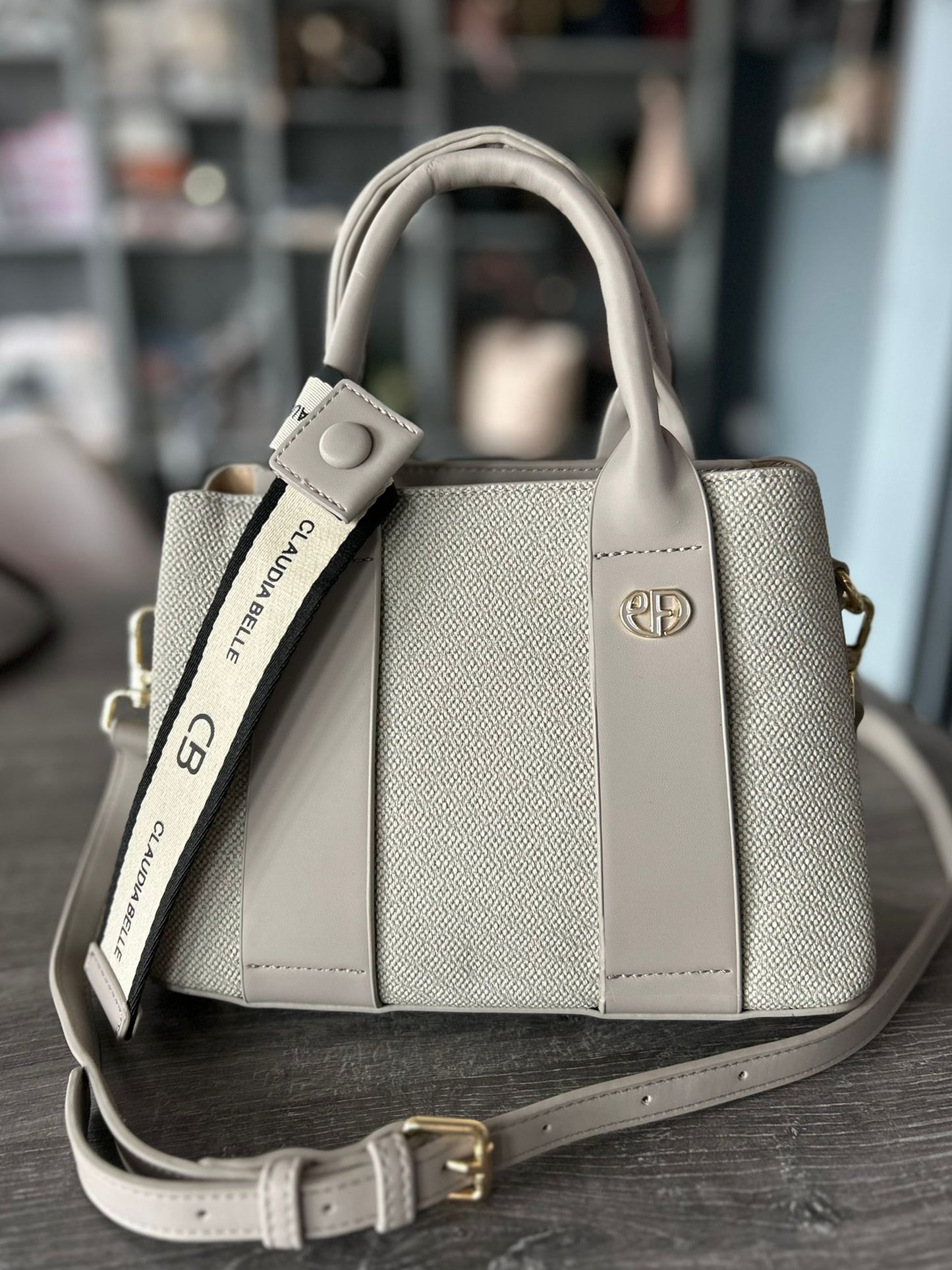Claudia - Small Grab Handle Bag With Bag Tie