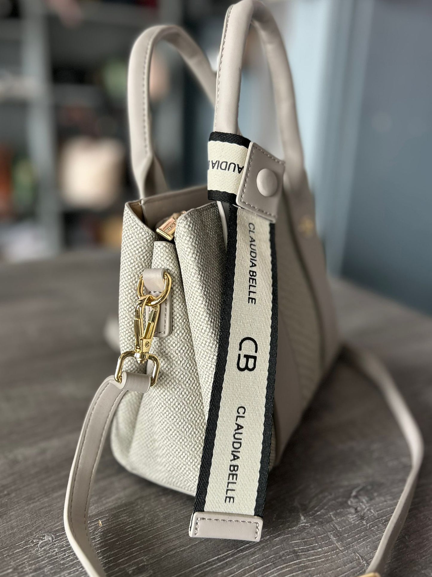 Claudia - Small Grab Handle Bag With Bag Tie