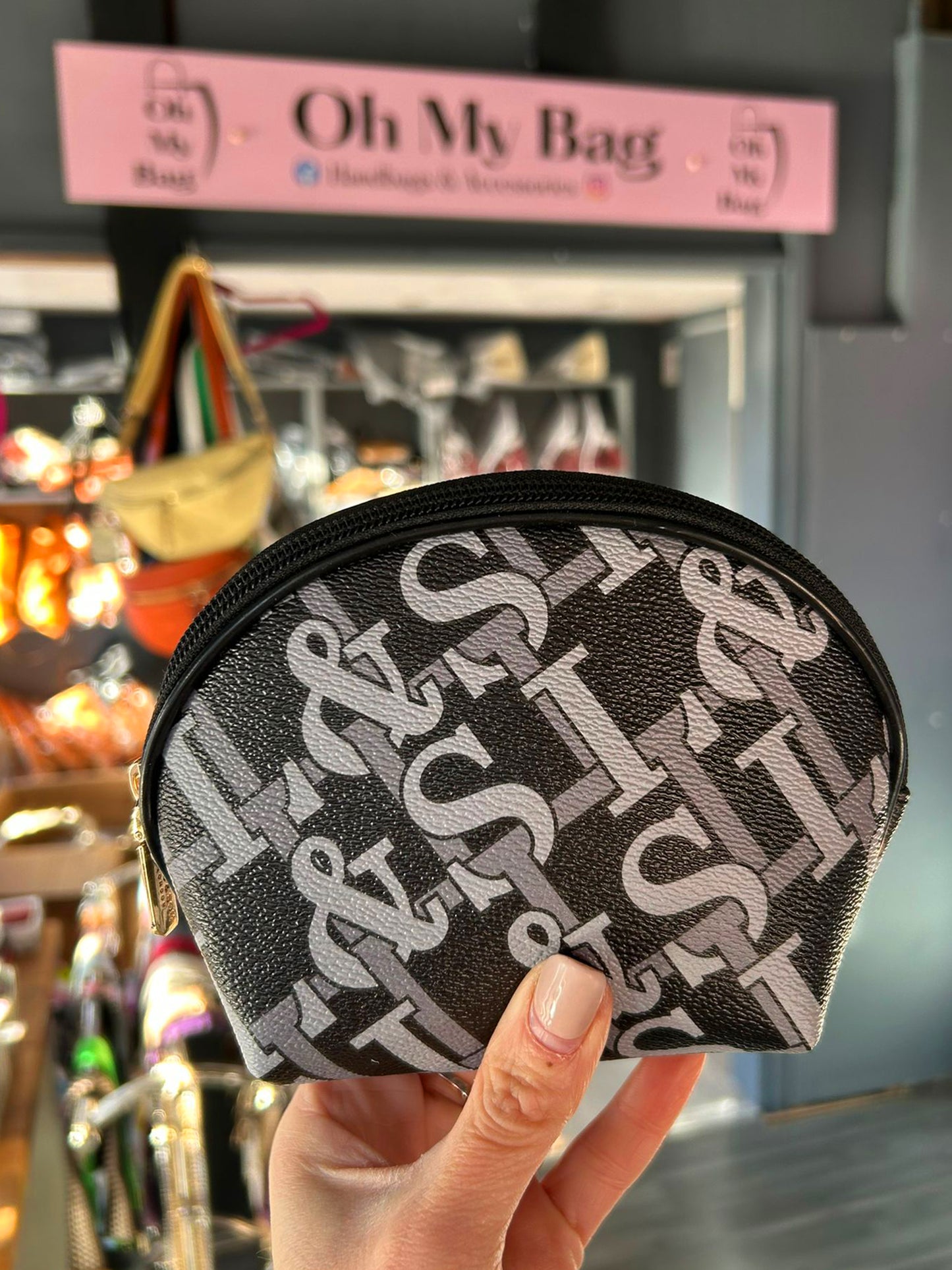 Cosmetic Bags - Set of 5 Faux Leather Bags