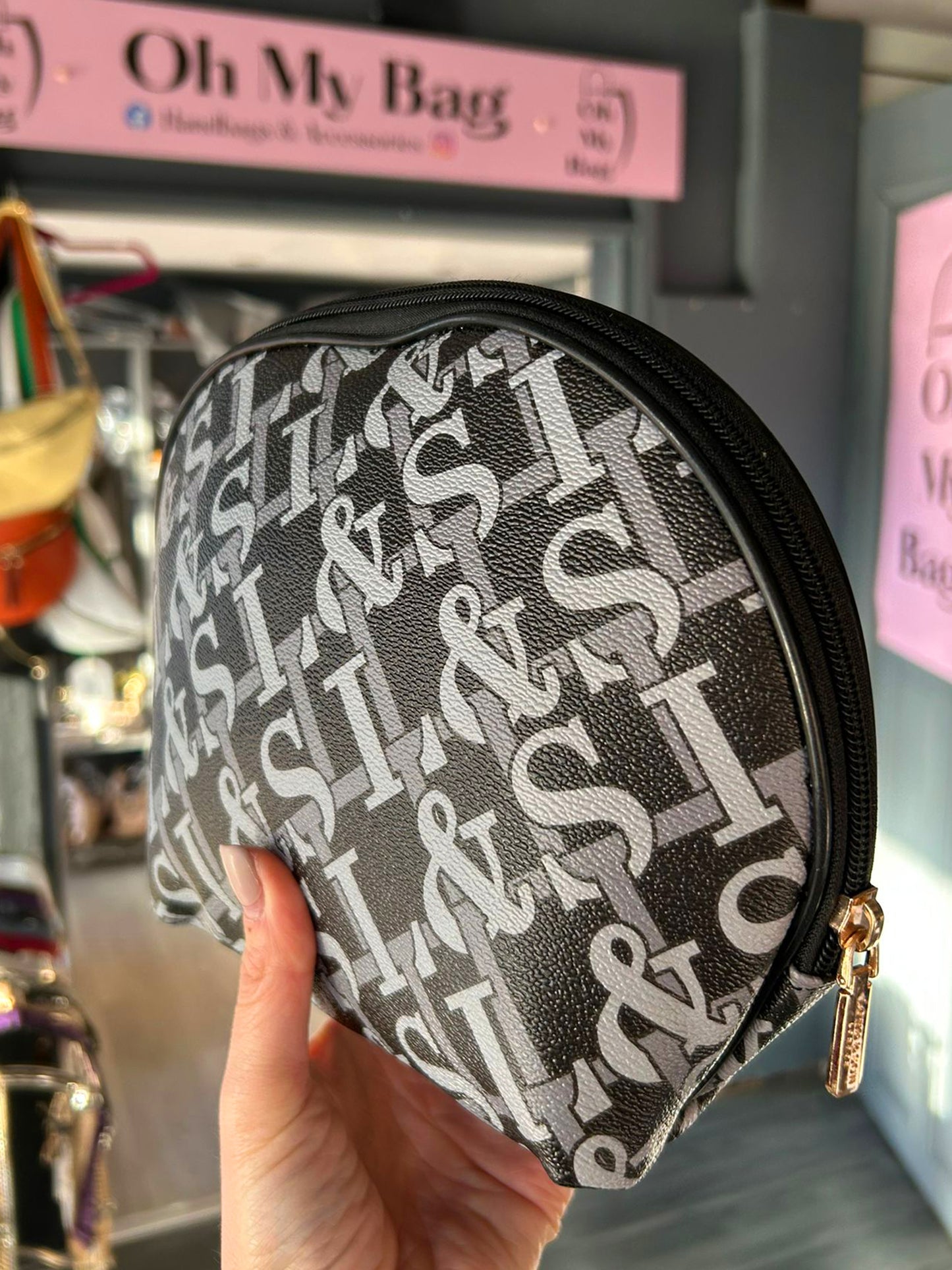 Cosmetic Bags - Set of 5 Faux Leather Bags