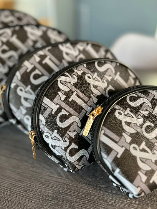 Cosmetic Bags - Set of 5 Faux Leather Bags