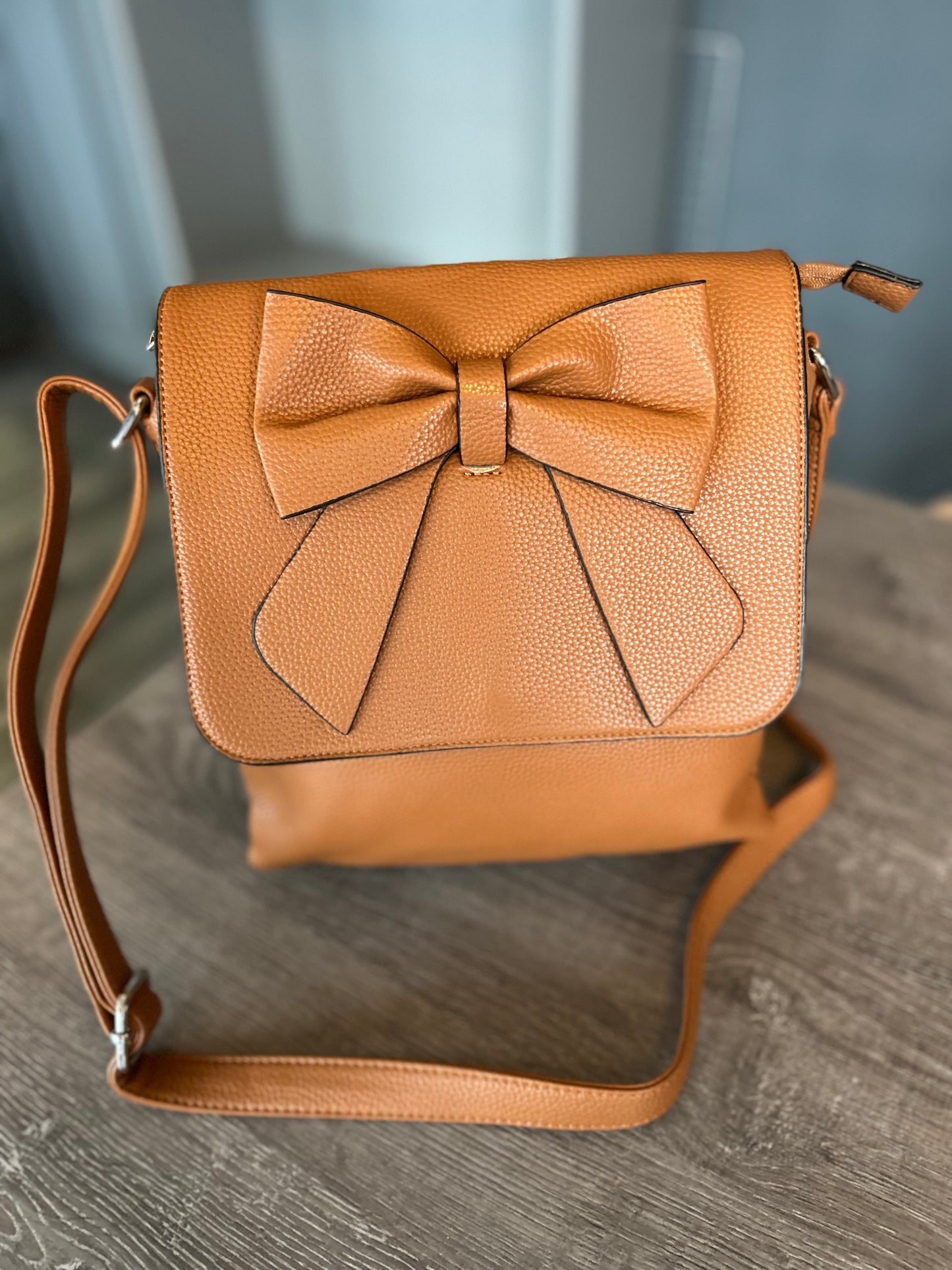 Candi - Blue crossbody flap-over bag